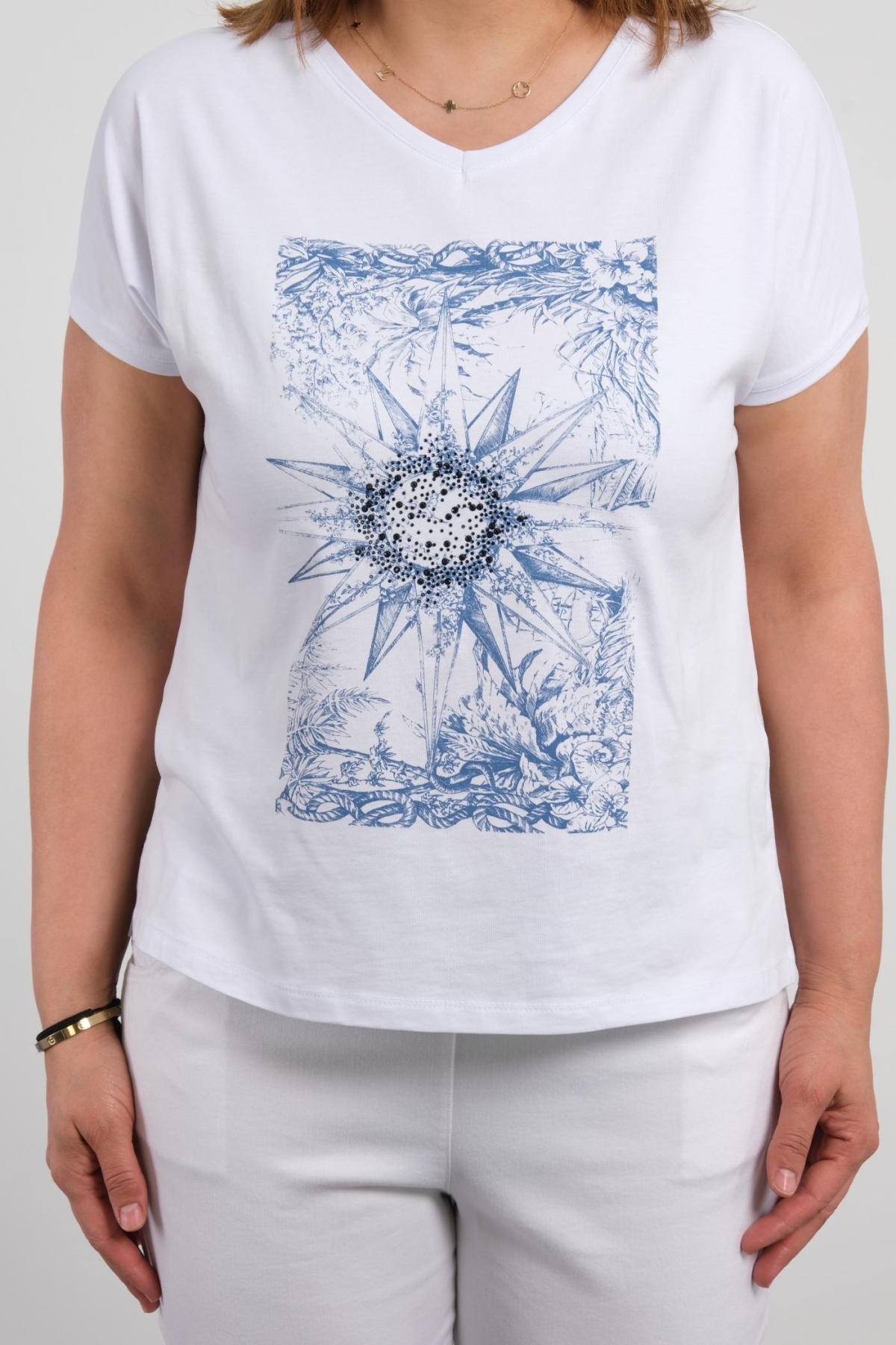 Plus Size Blouse-White