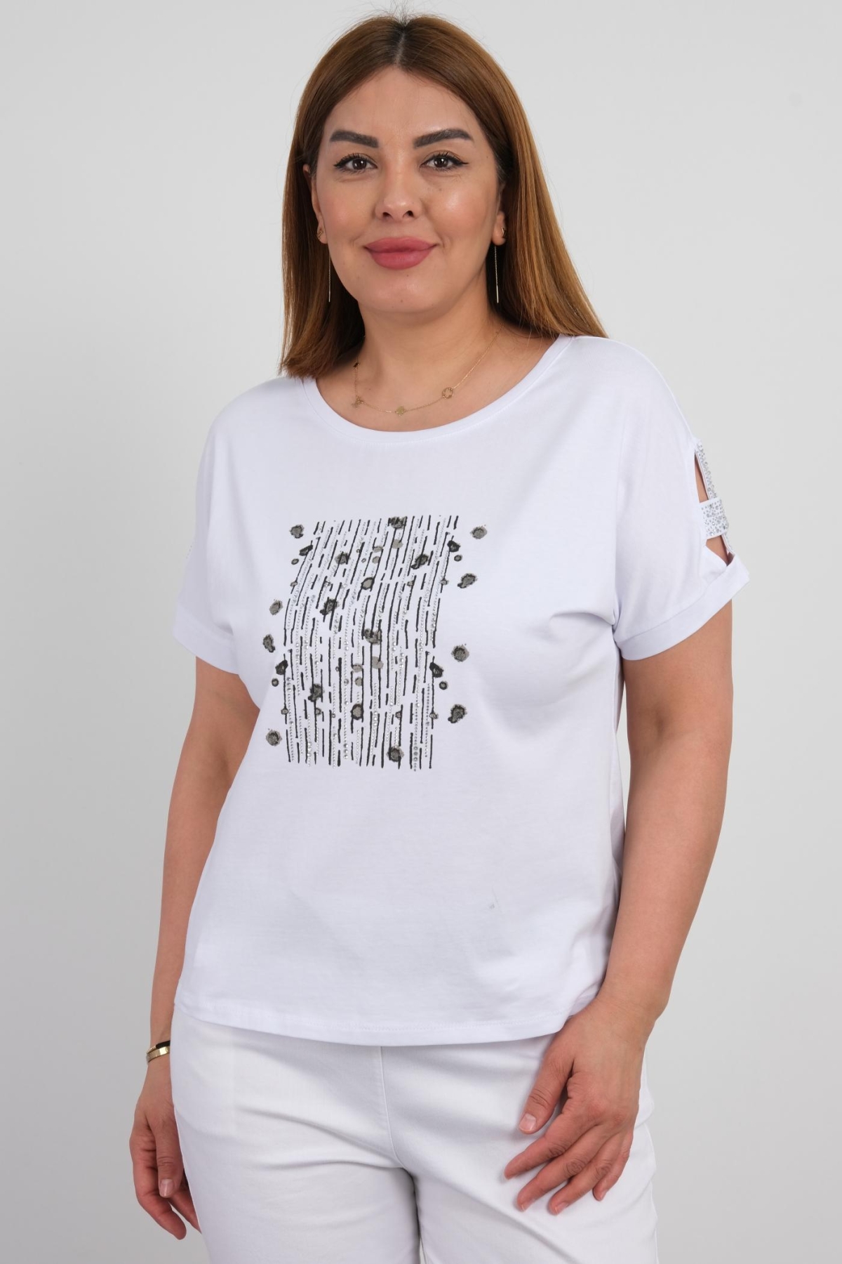 Plus Size Blouse-White
