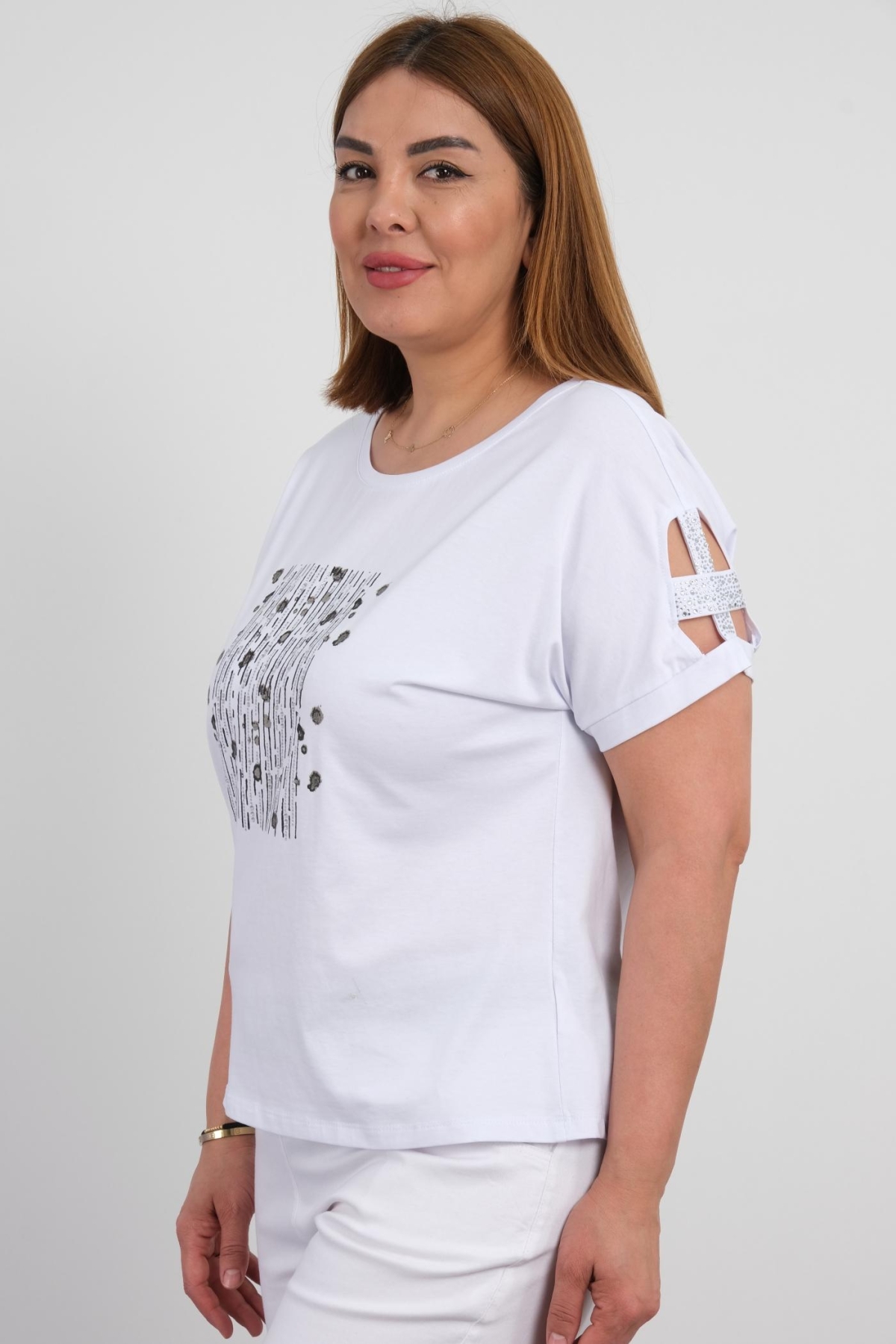 Plus Size Blouse-White