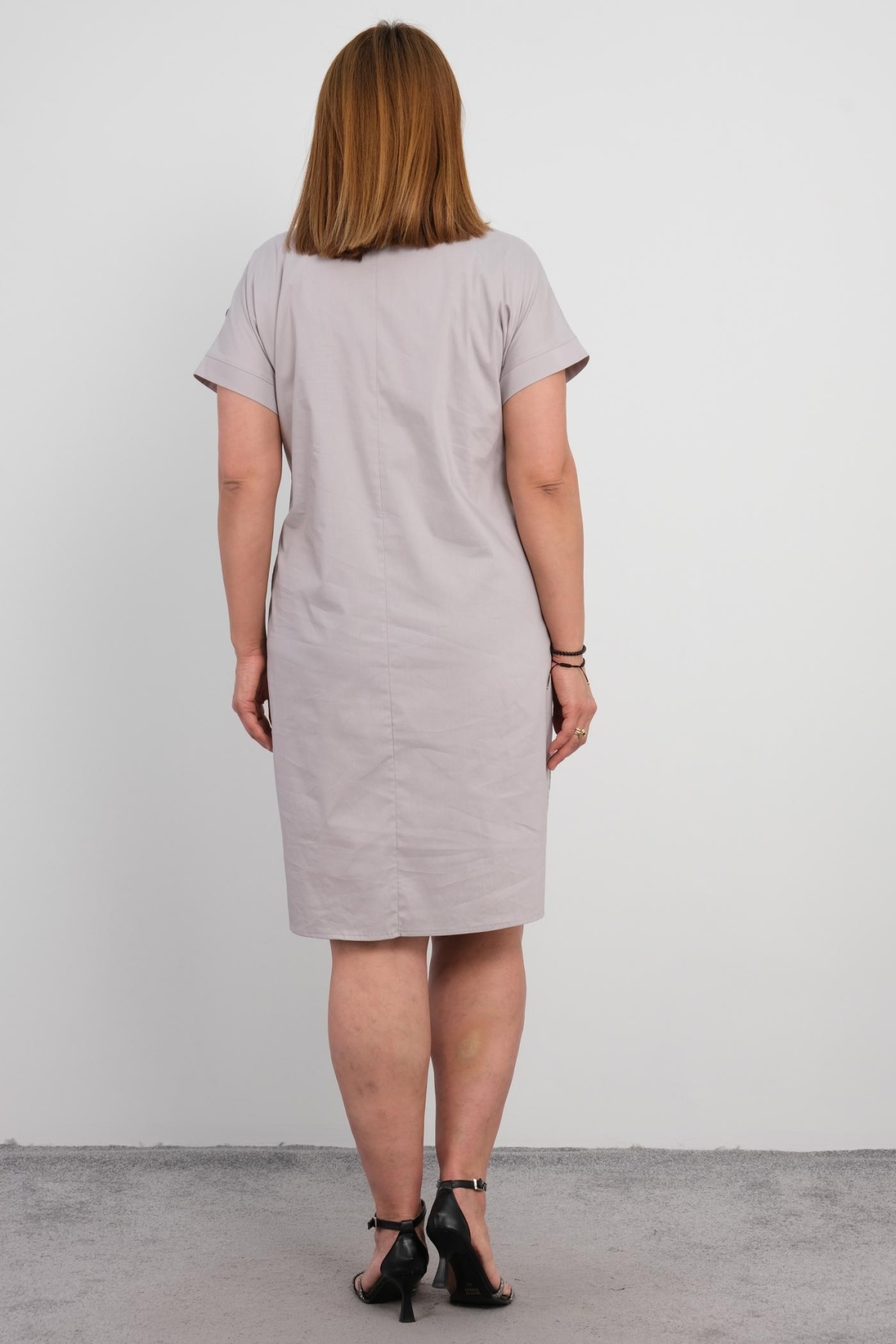 Plus Size Dress-Grey