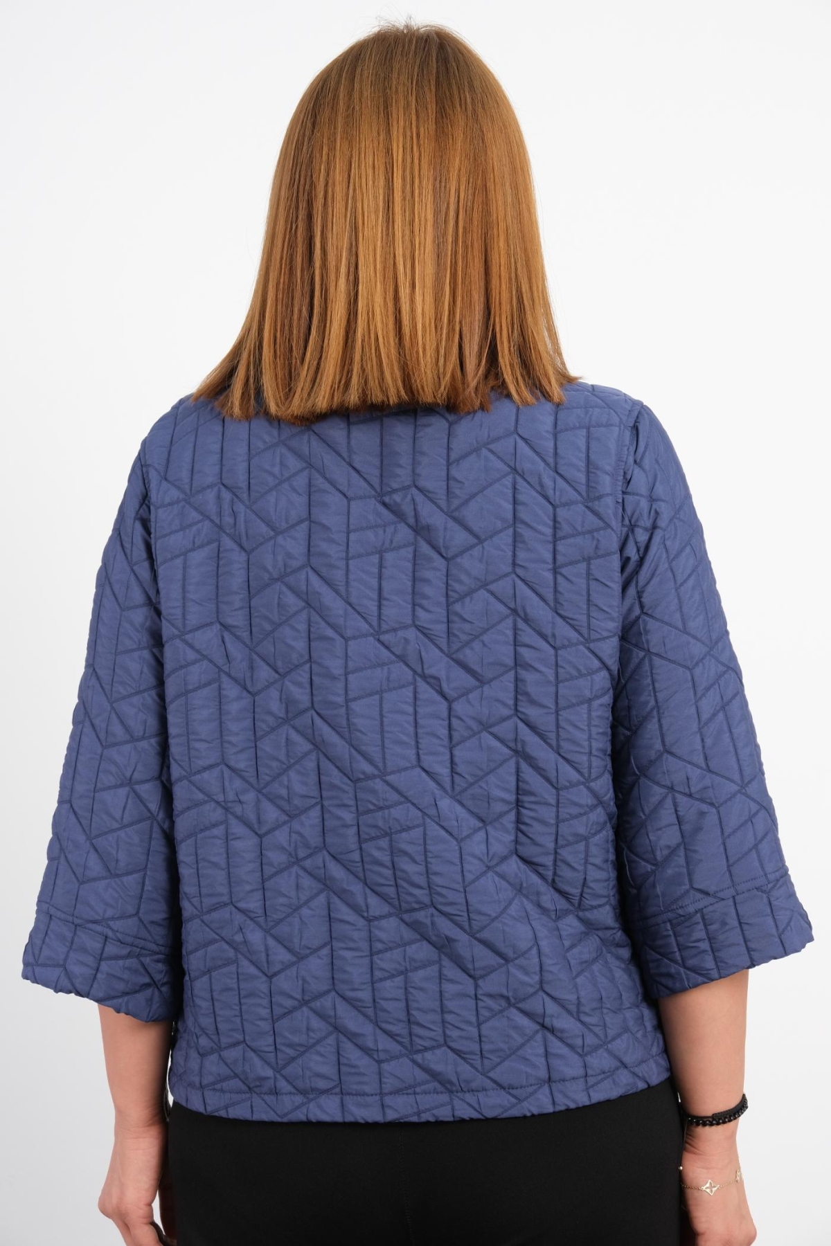 Plus Size Coat-Indigo