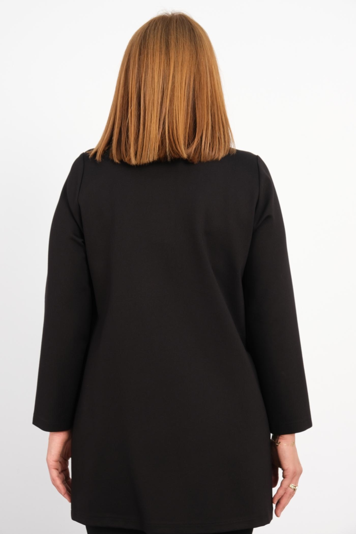 Plus Size Coat-Black