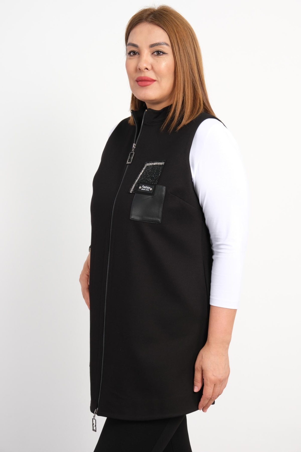 Plus Size Vest-Black