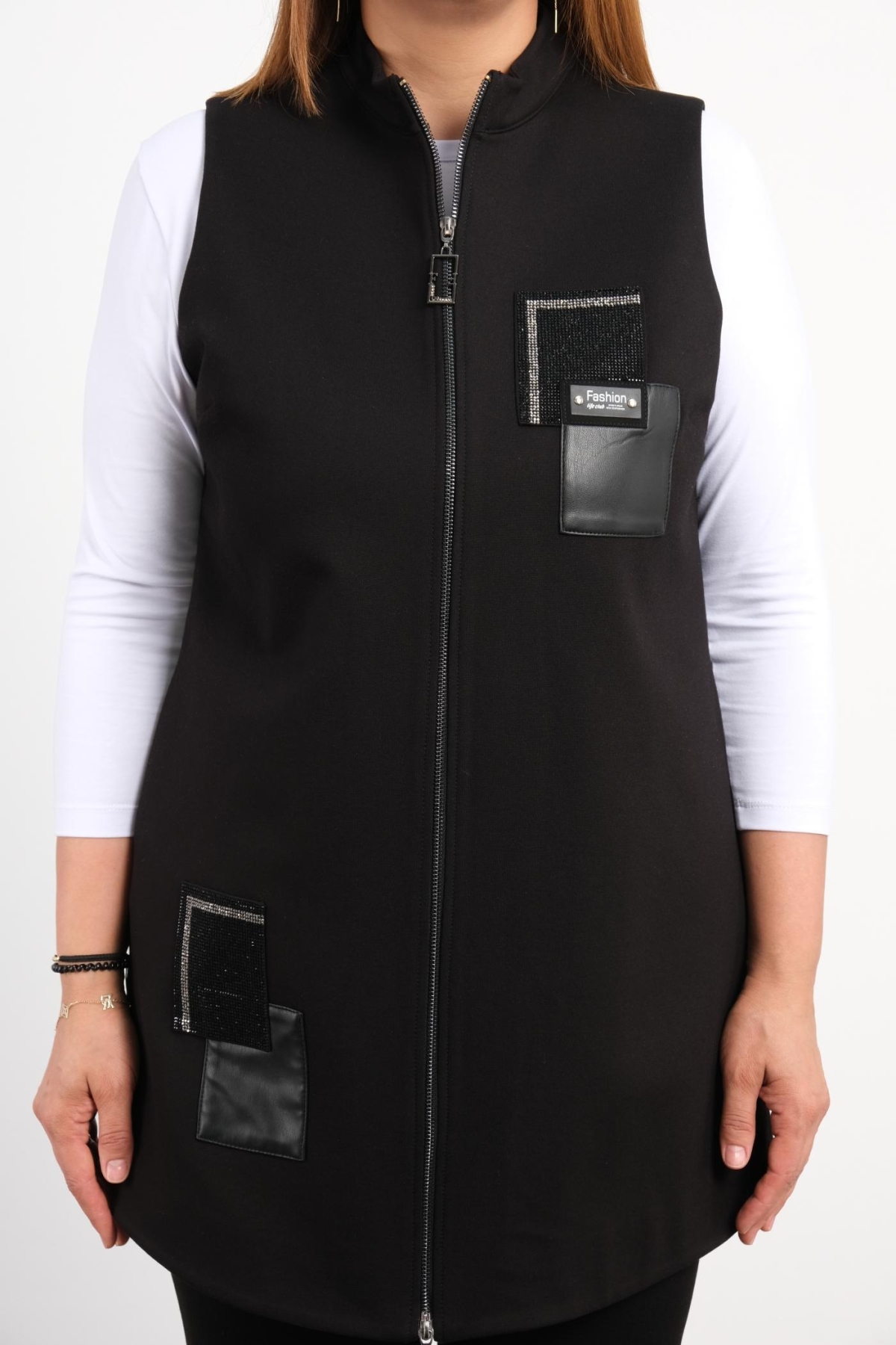 Plus Size Vest-Black