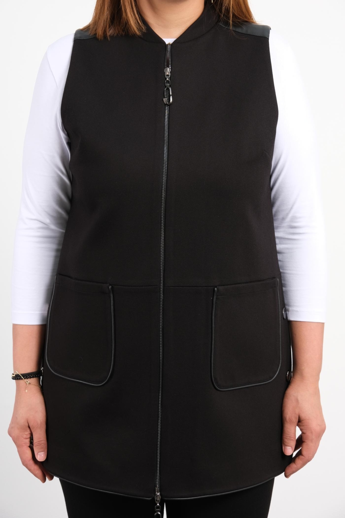 Plus Size Vest-Black