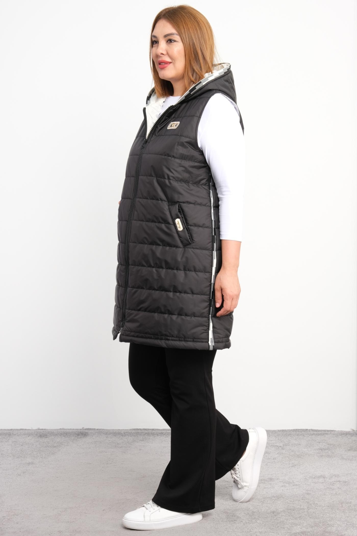 Plus Size Vest-White