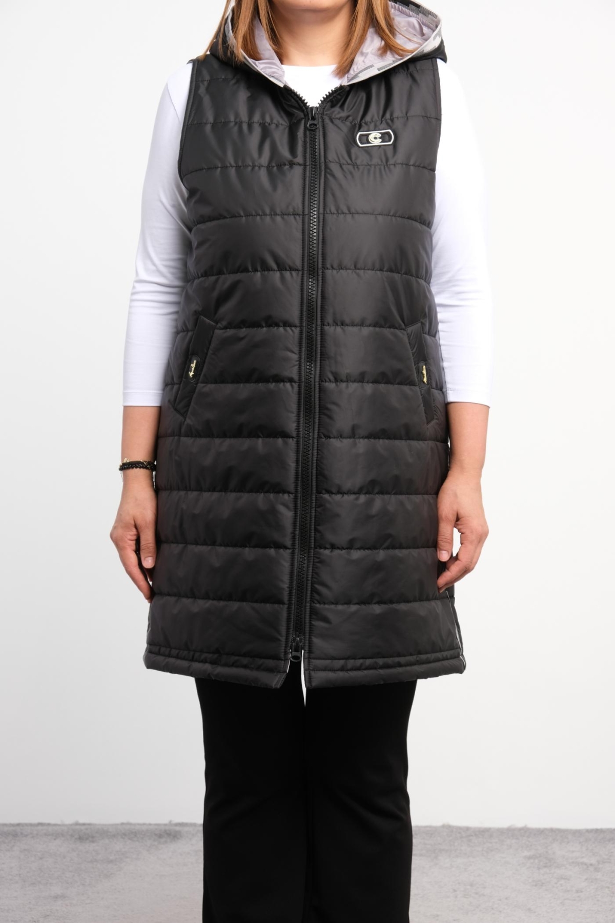 Plus Size Vest-Grey