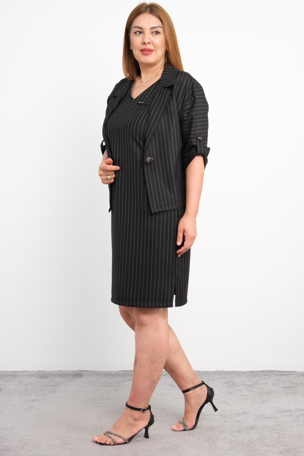 Plus Size Two-Piece Set-Black