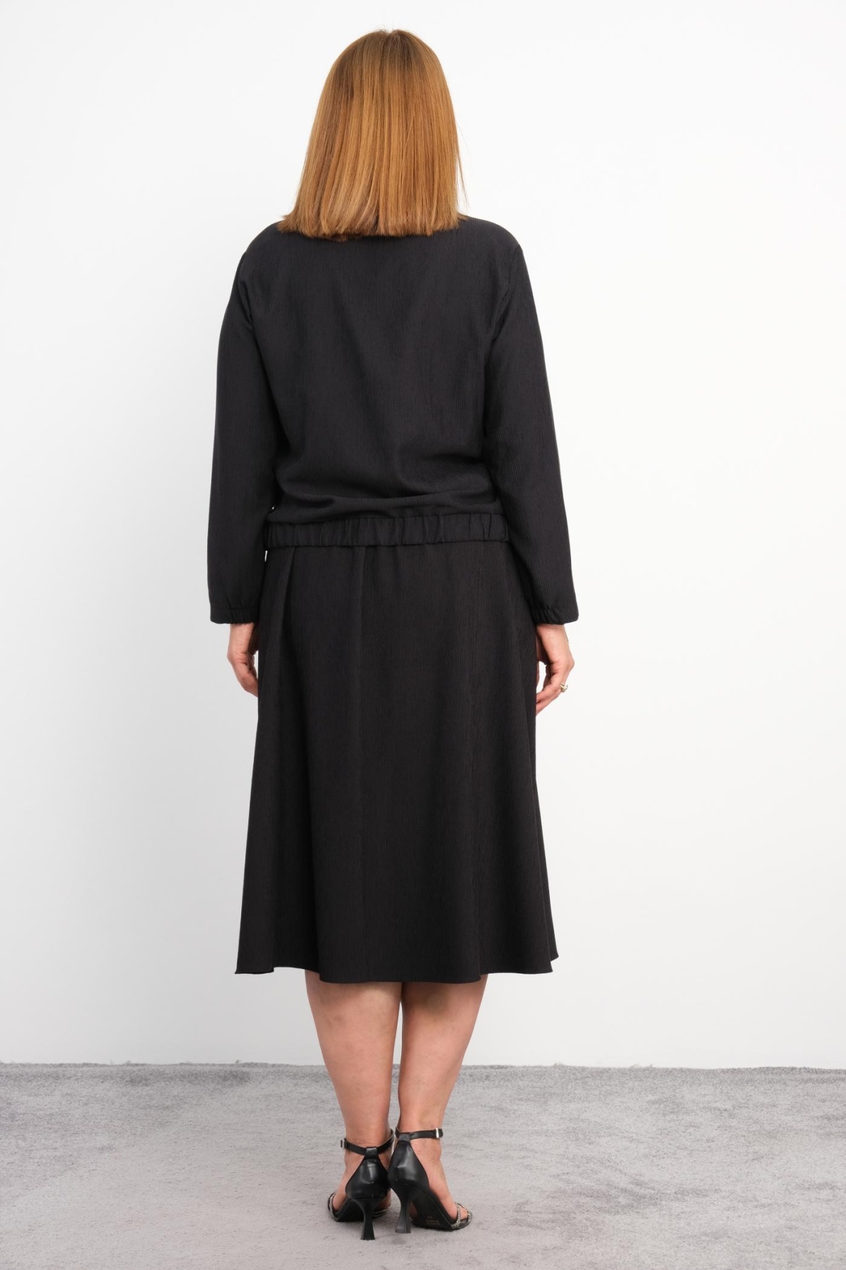 Plus Size Two-Piece Set-Black
