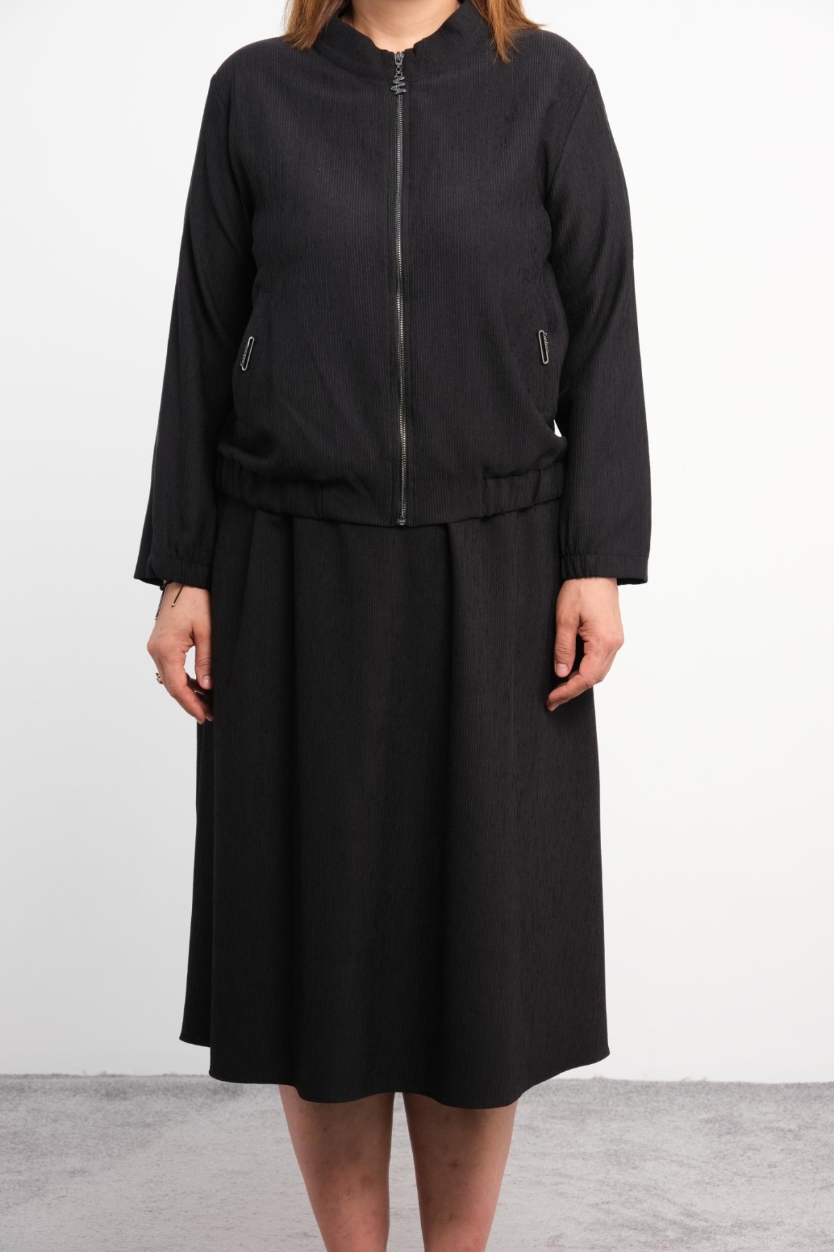 Plus Size Two-Piece Set-Black