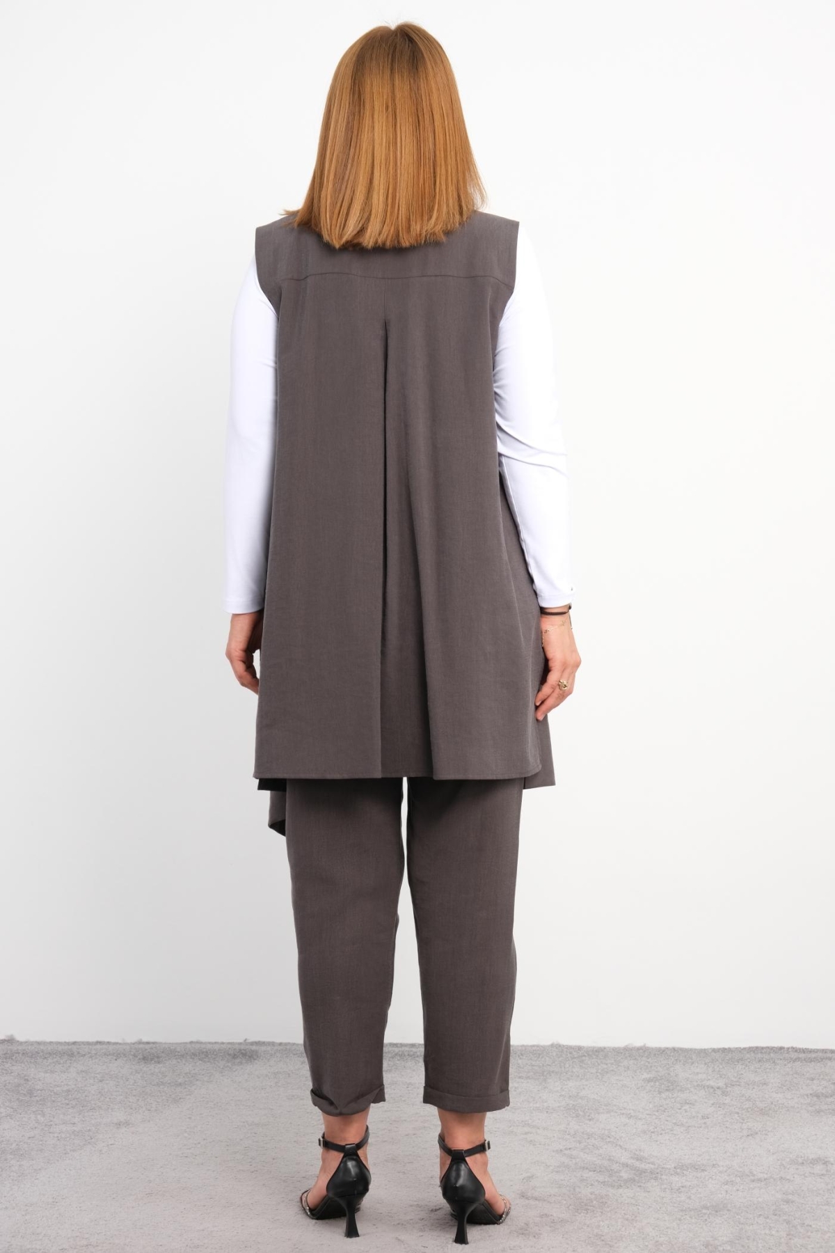Plus Size Three-Piece Set-Grey