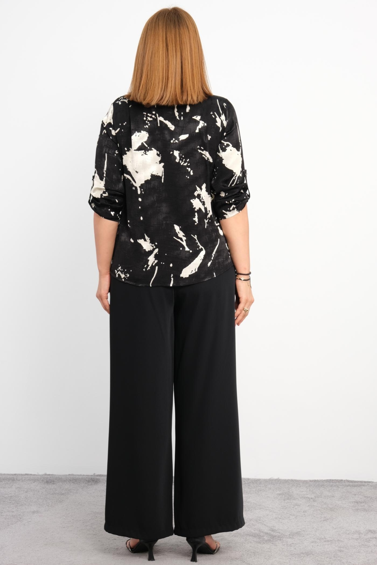 Plus Size Two-Piece Set-Black
