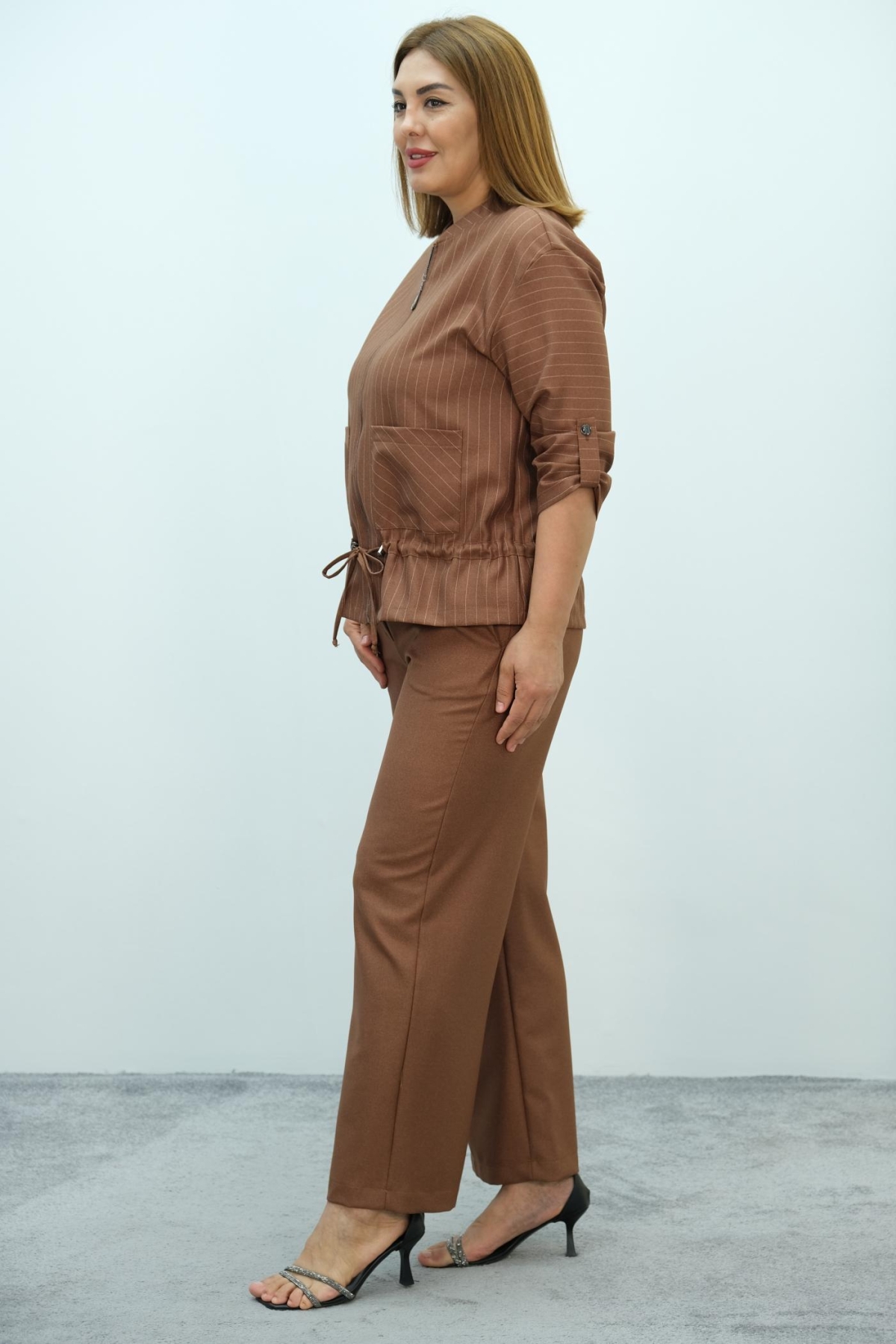 Plus Size Two-Piece Set-Mink