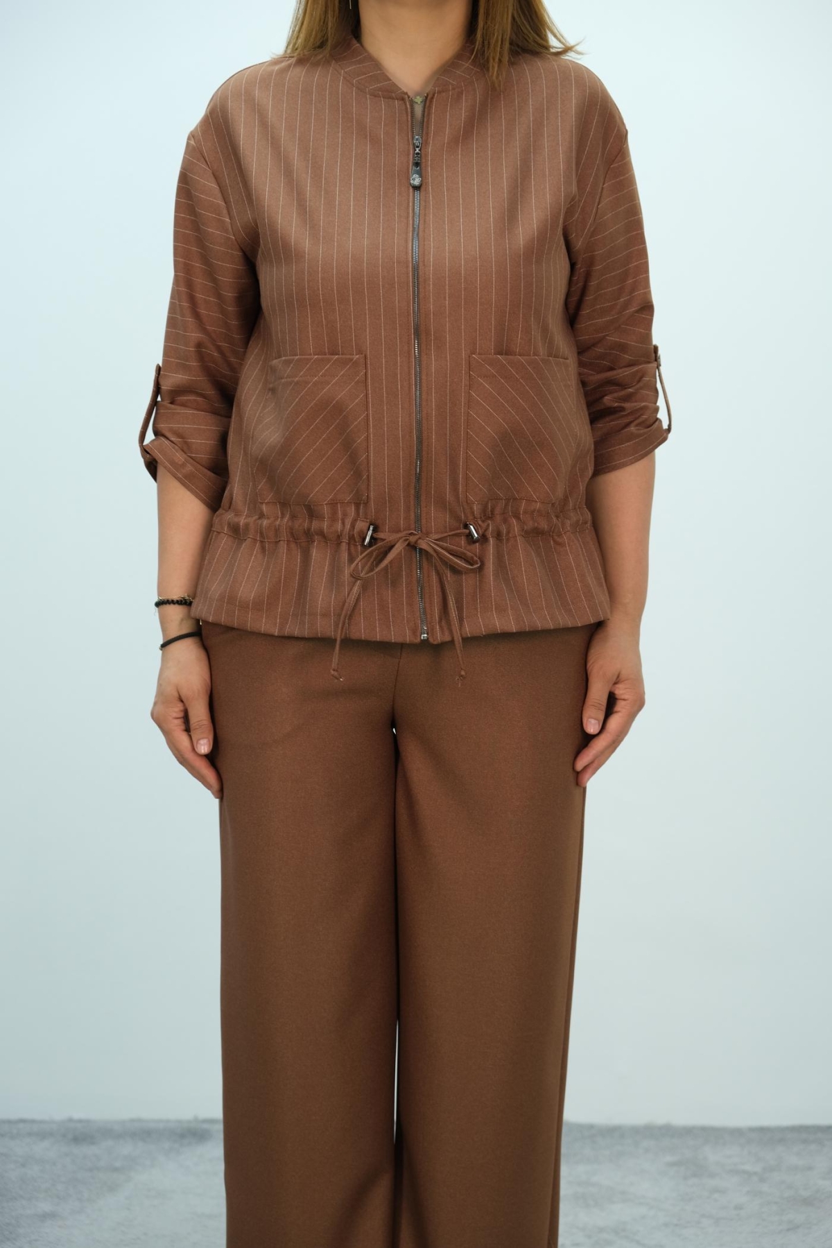 Plus Size Two-Piece Set-Mink
