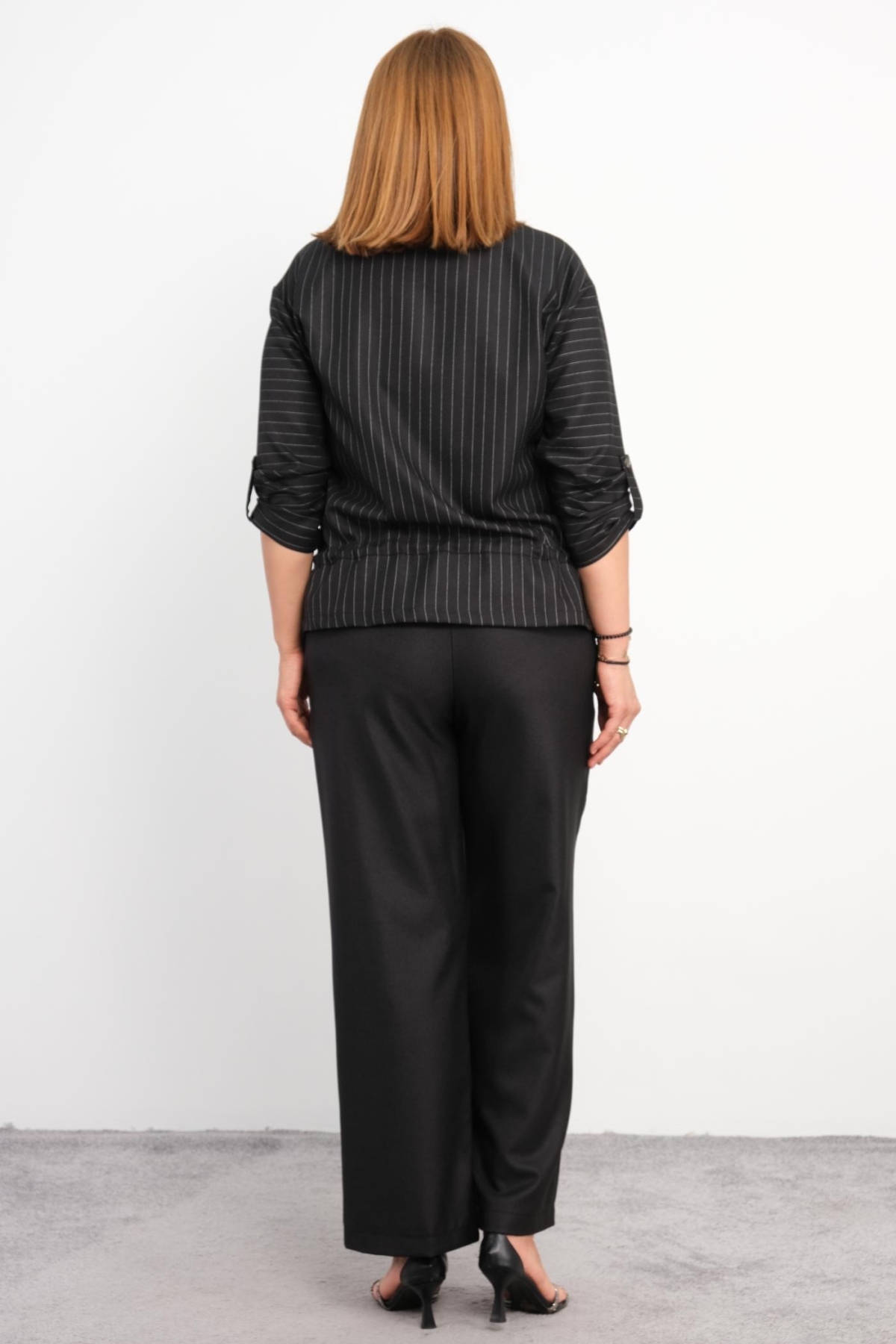 Plus Size Two-Piece Set-Black