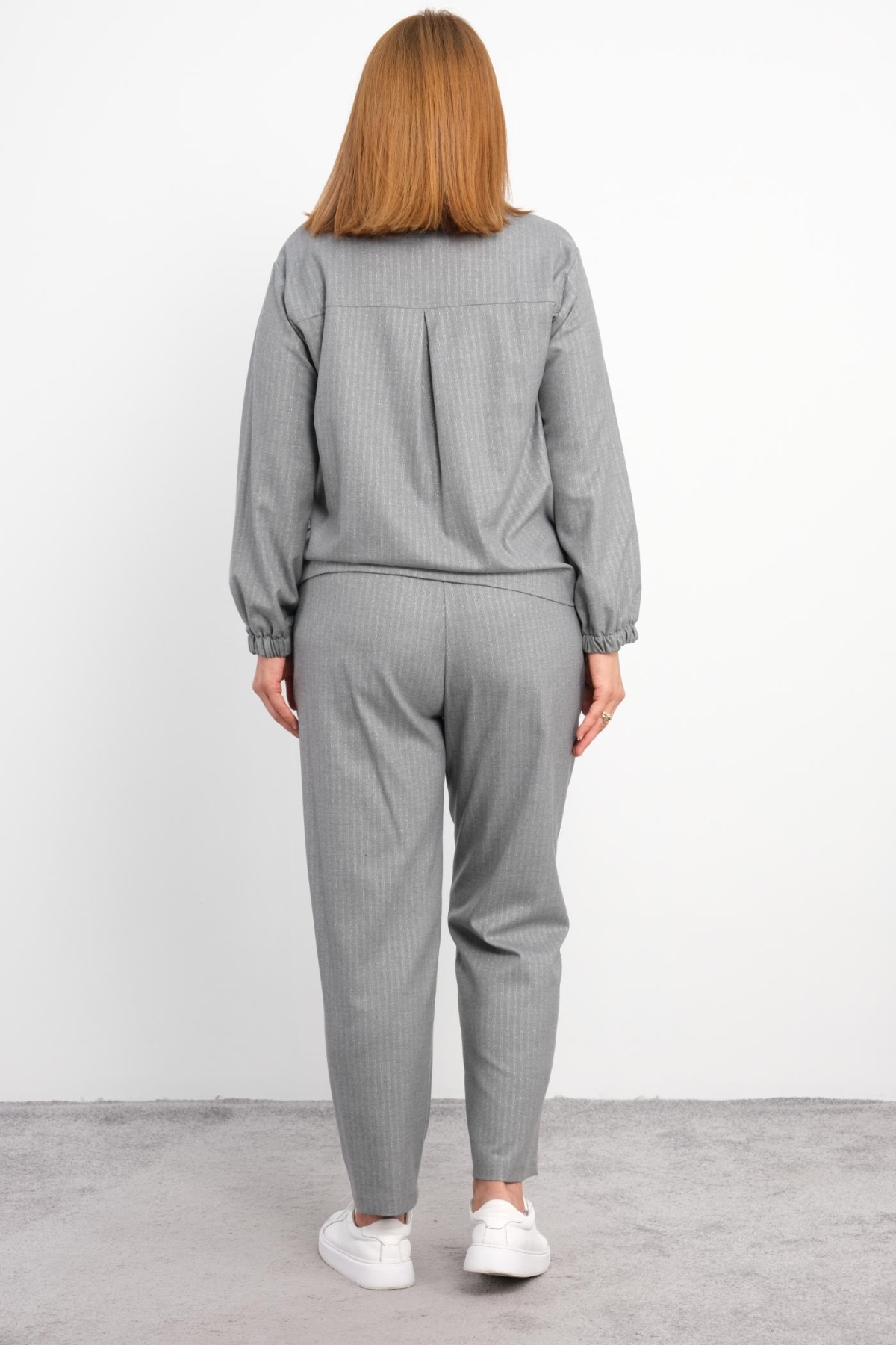 Plus Size Two-Piece Set-Grey