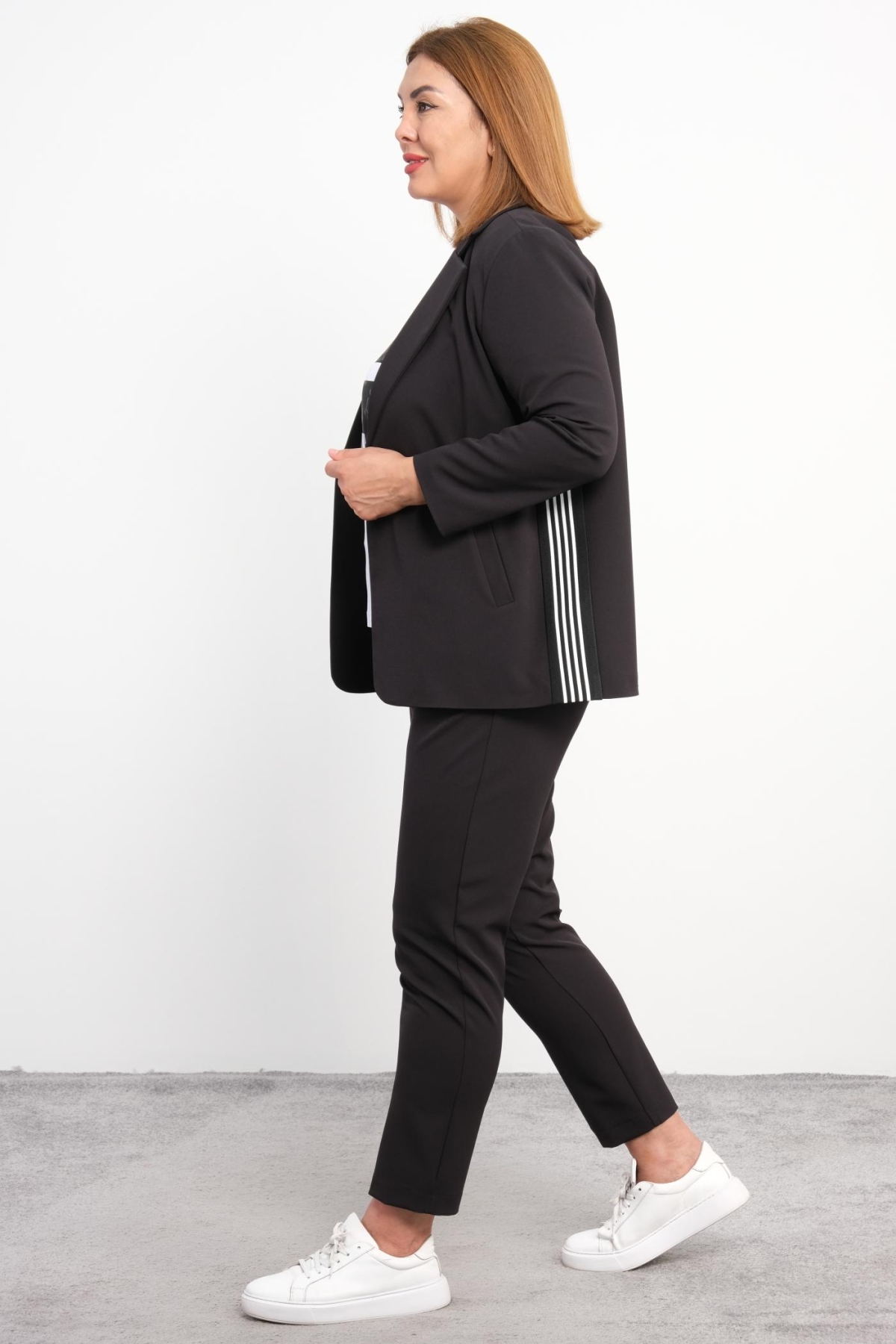 Plus Size Three-Piece Set-Black