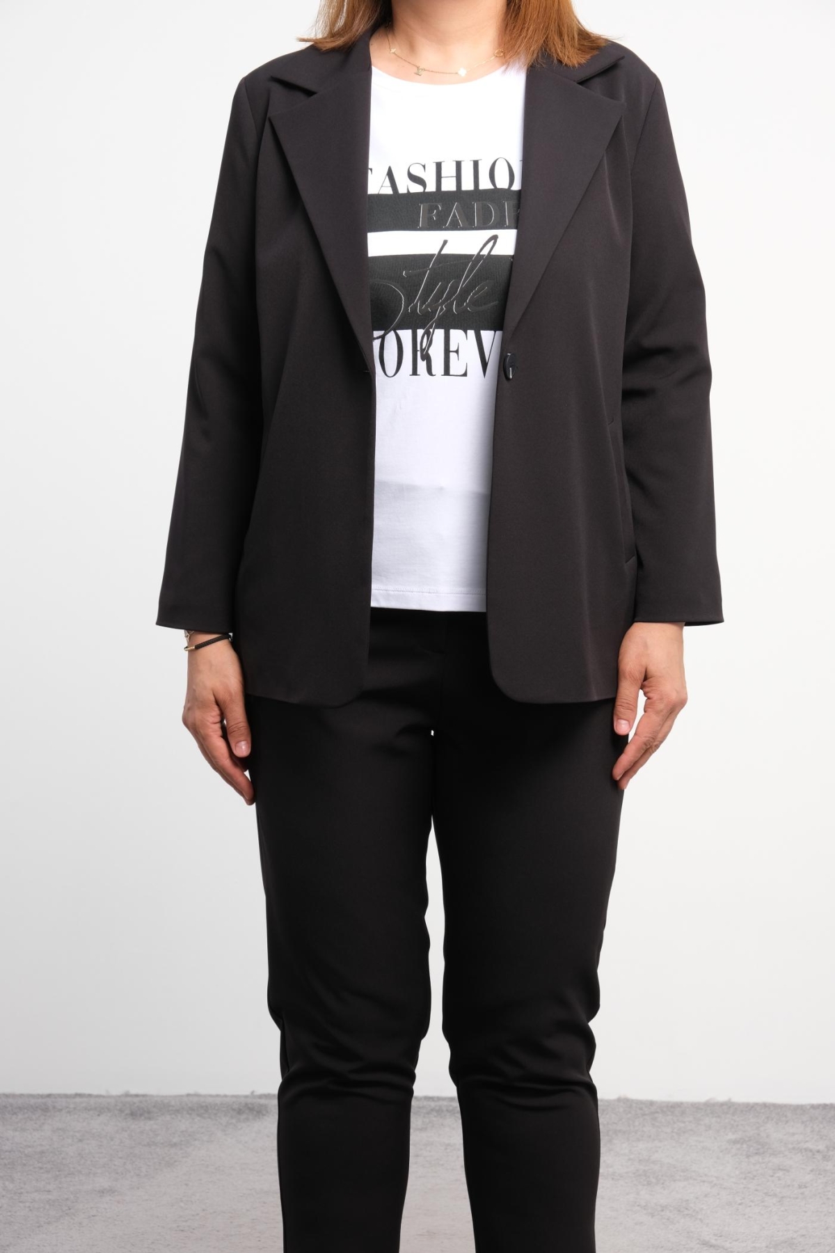 Plus Size Three-Piece Set-Black