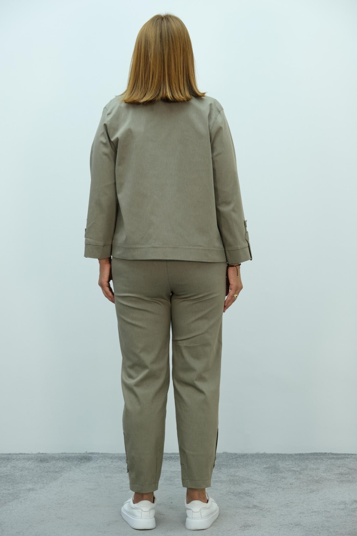 Plus Size Three-Piece Set-Khaki