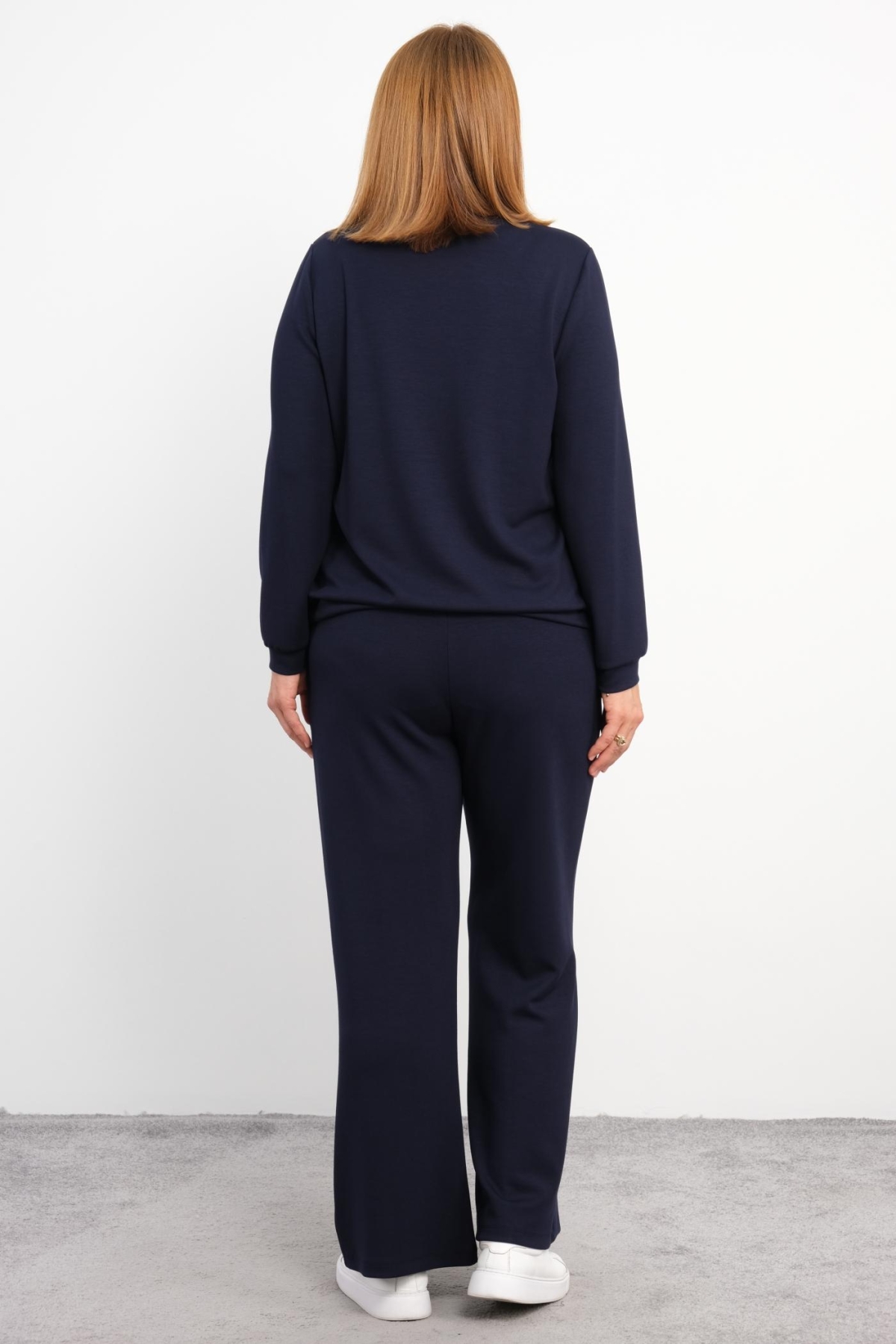 Plus Size Two-Piece Set-Dark Blue