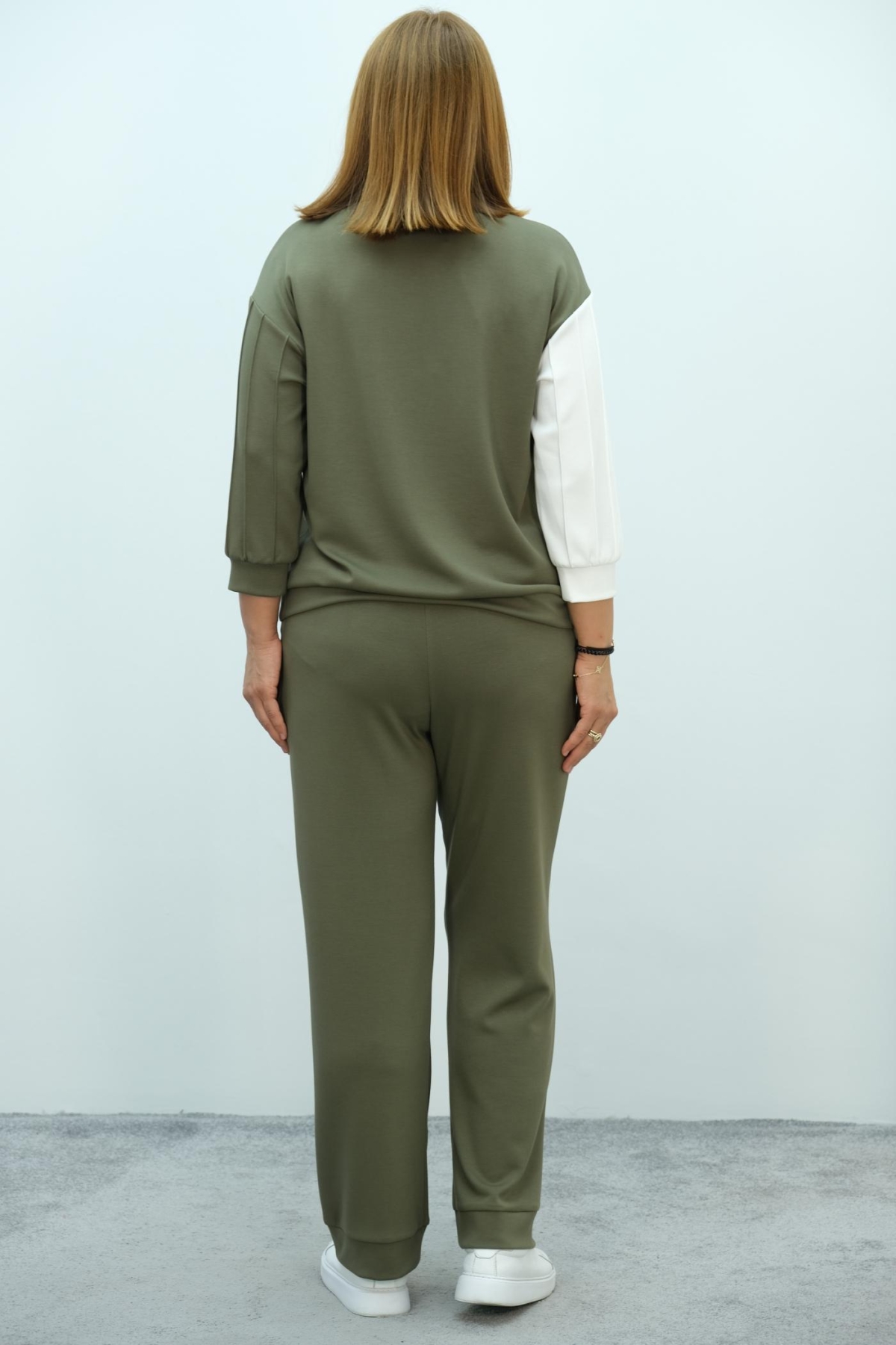 Plus Size Two-Piece Set-Khaki