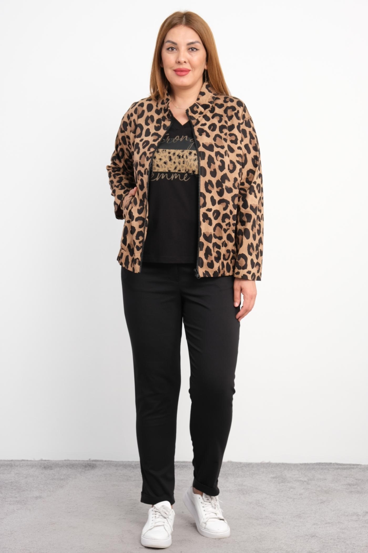Plus Size Three-Piece Set-Black