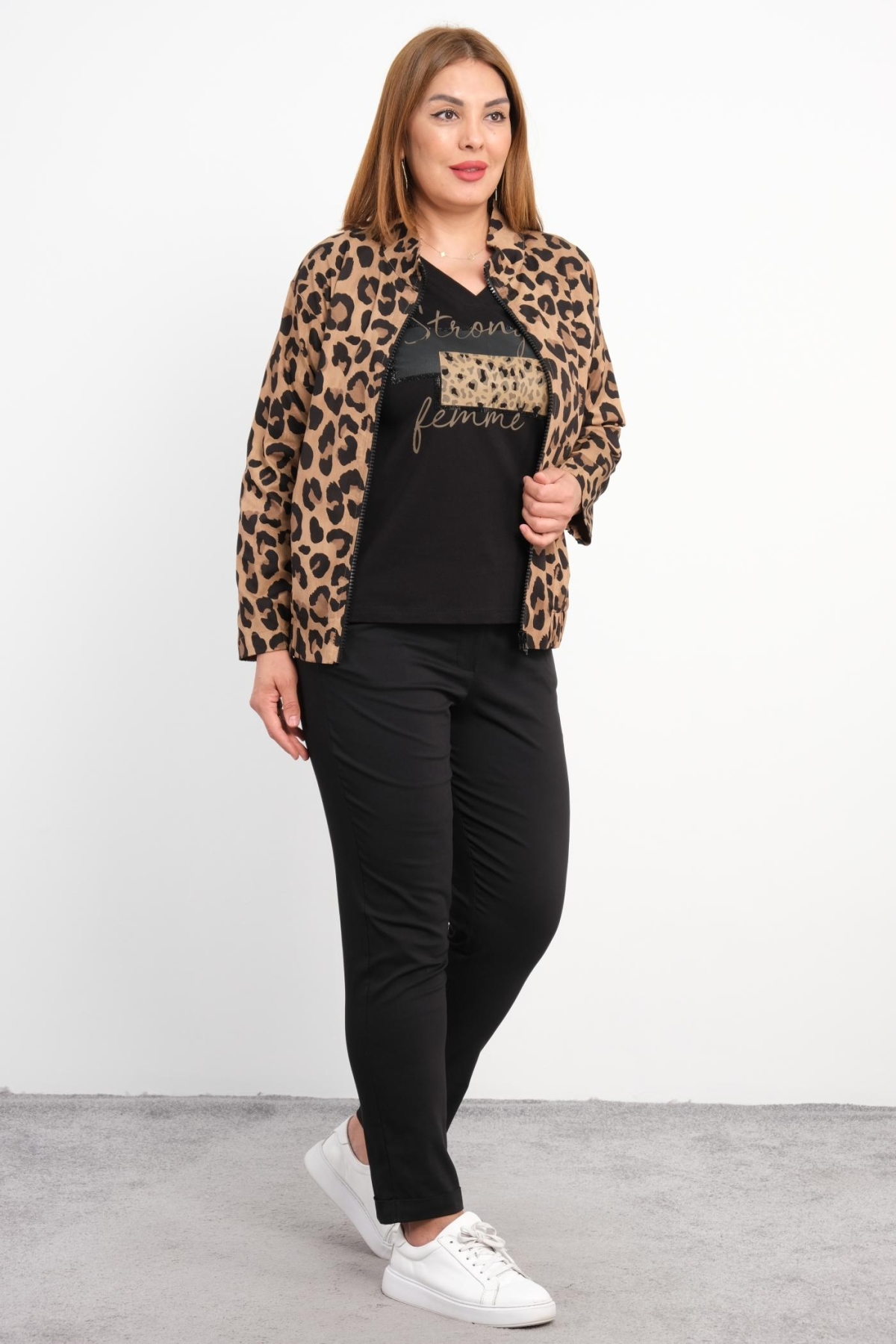 Plus Size Three-Piece Set-Black