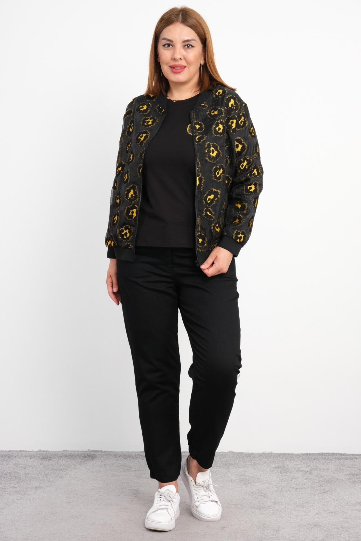 Plus Size Three-Piece Set-Black