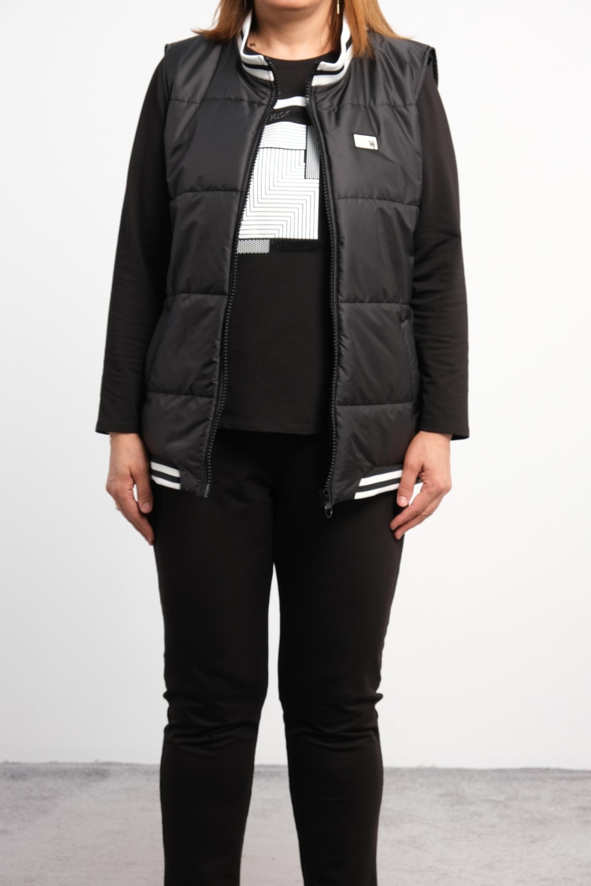 Plus Size Three-Piece Set-Black