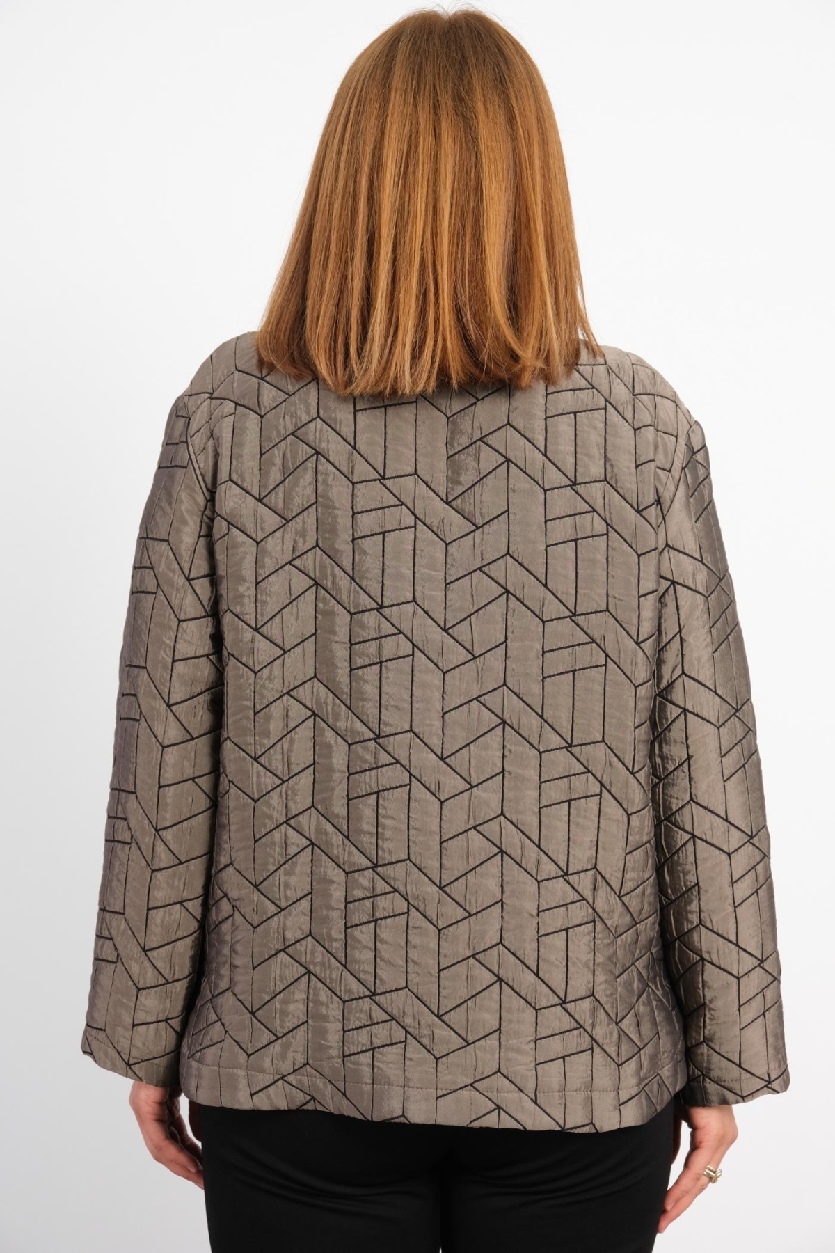 Plus Size Coat-Brown