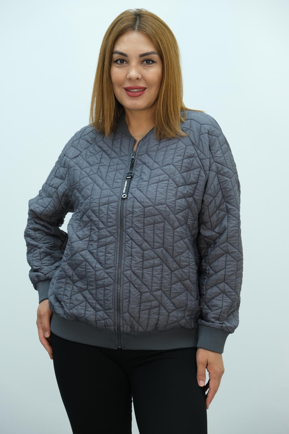 Plus Size Coat-Grey
