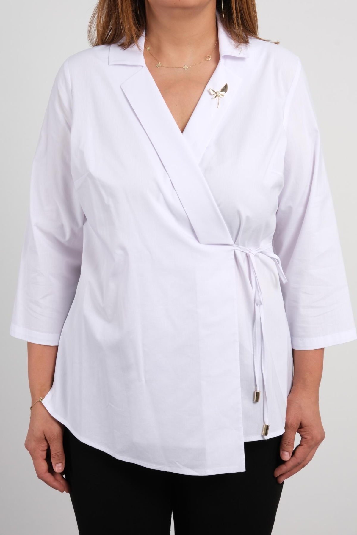 Plus Size Blouse-White