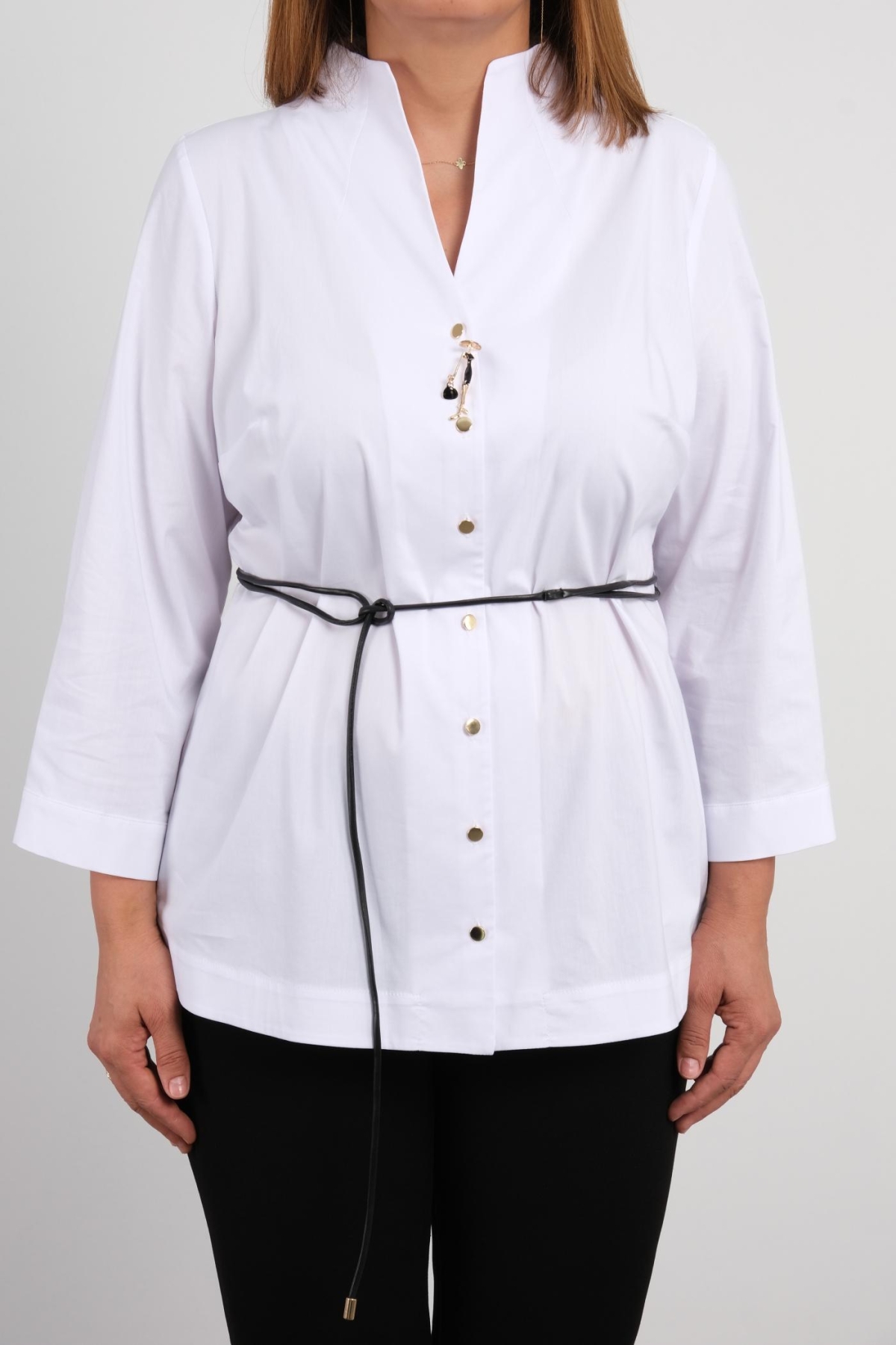 Plus Size Blouse-White