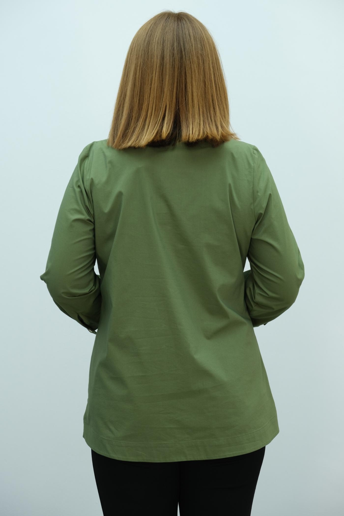 Plus Size Blouse-Khaki
