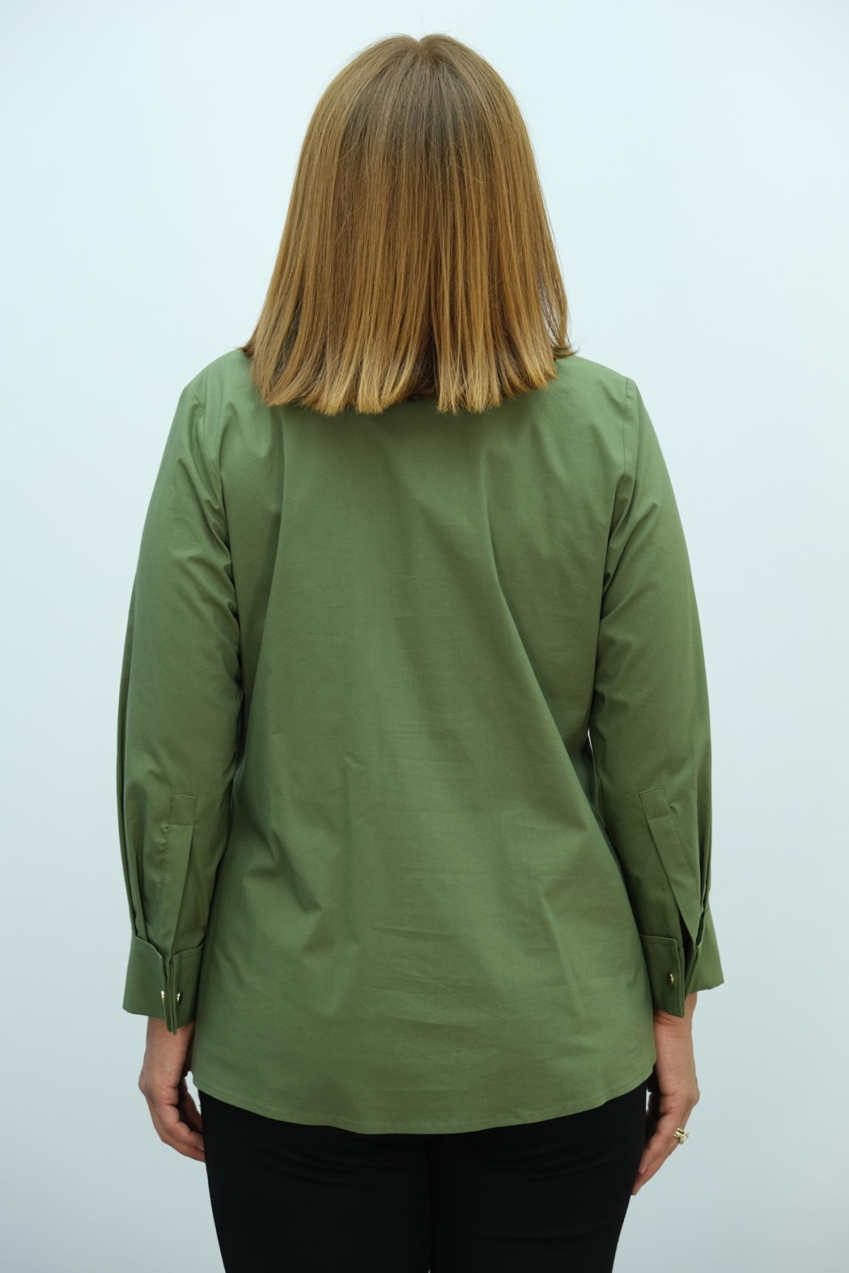 Plus Size Blouse-Khaki