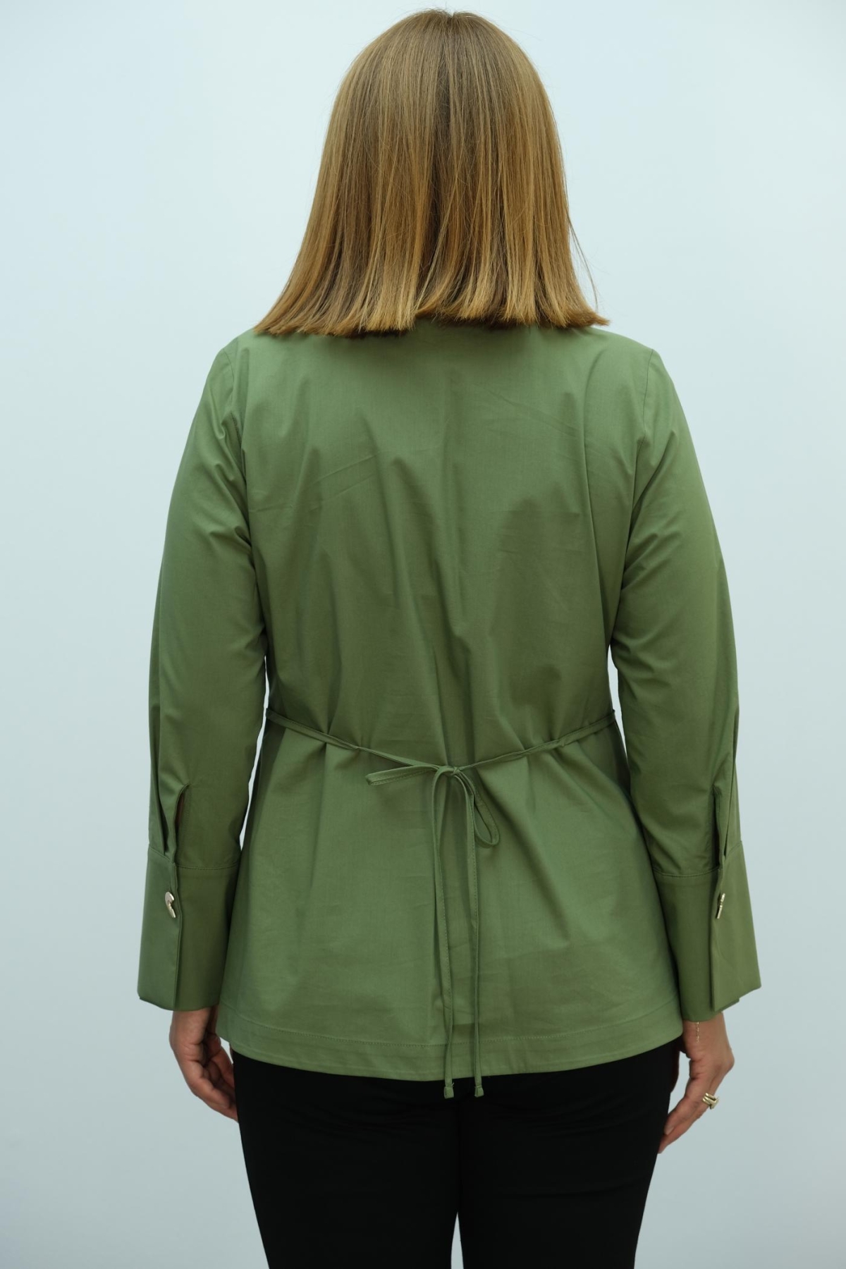 Plus Size Blouse-Khaki
