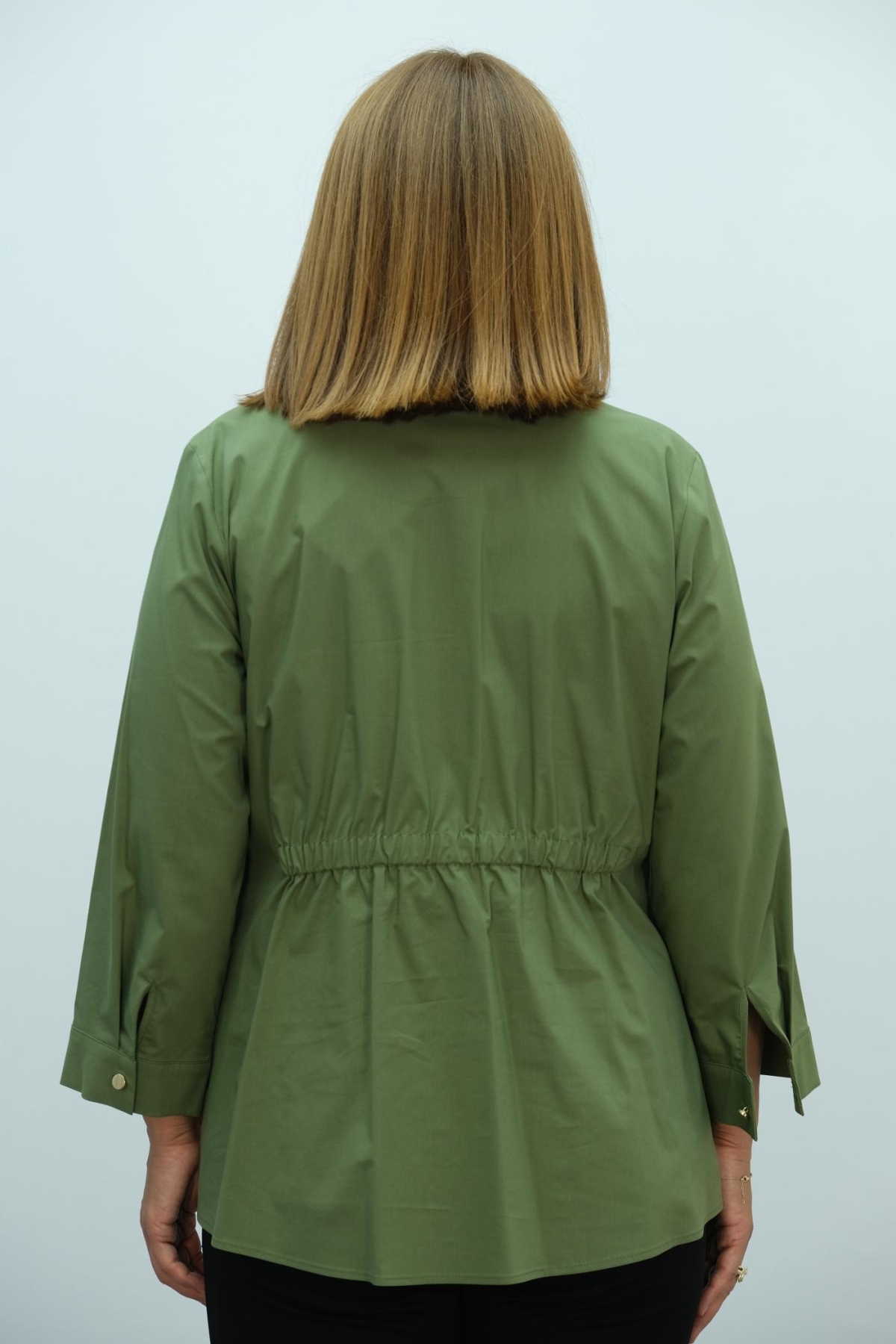 Plus Size Blouse-Khaki