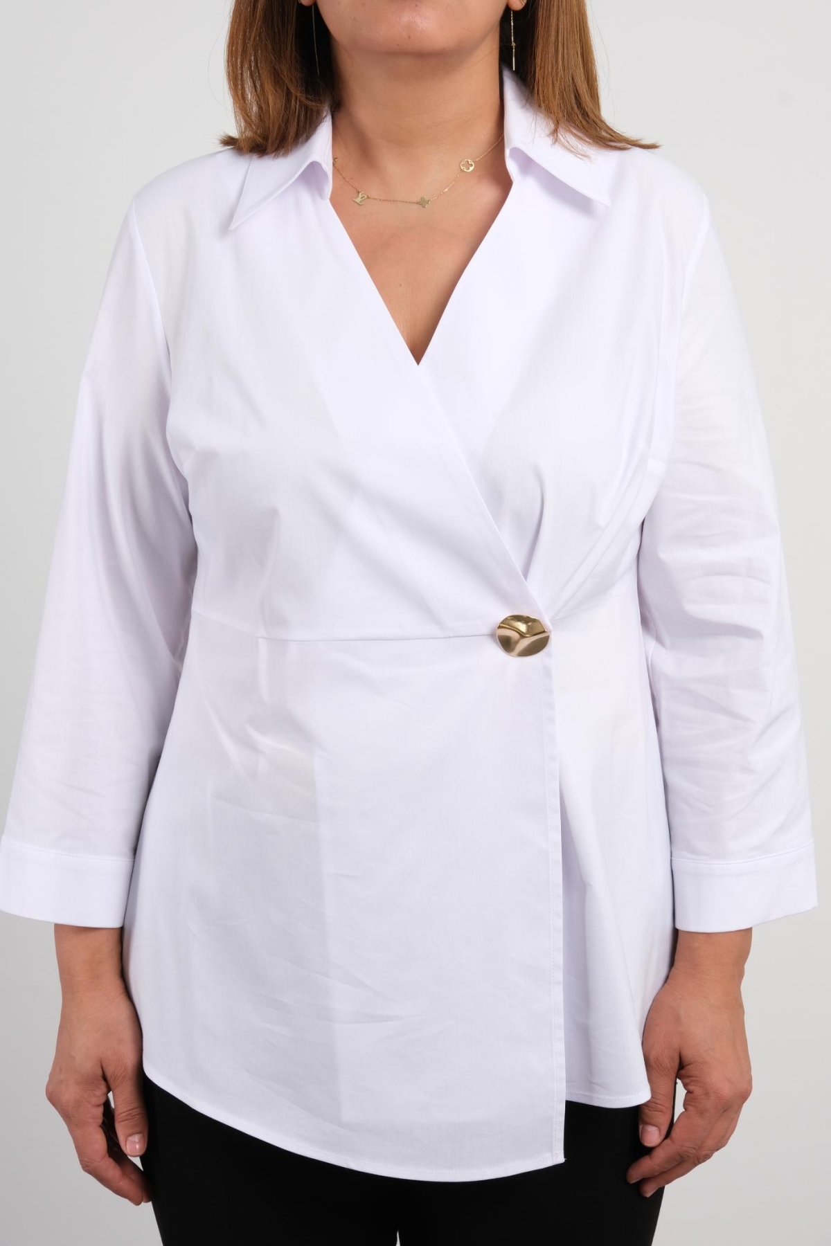 Plus Size Blouse-White