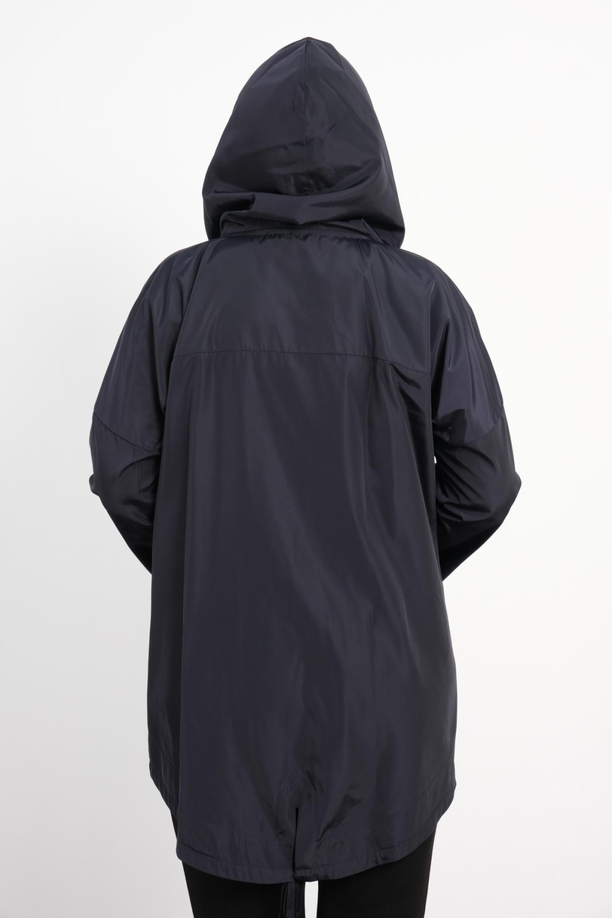 Plus Size Coat-Dark Blue
