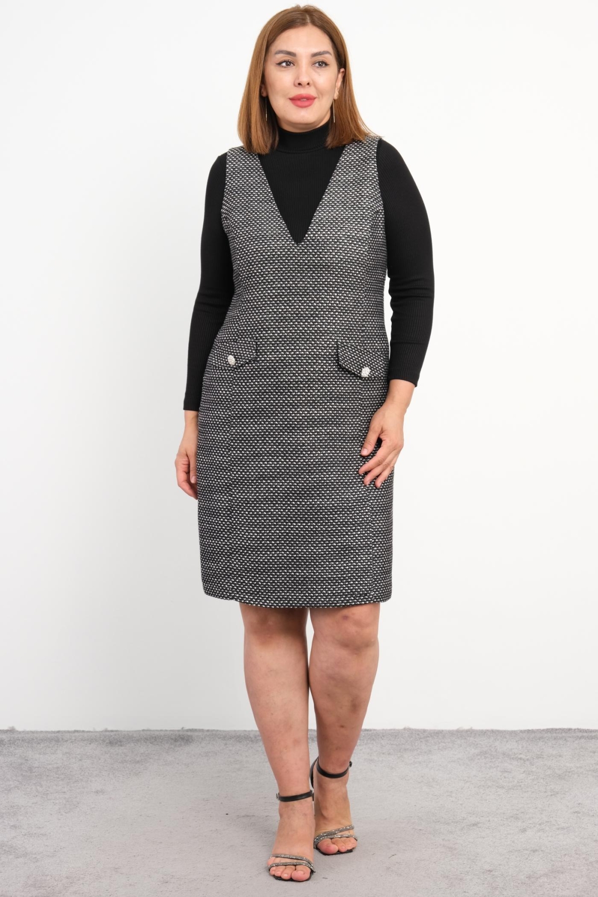 Plus Size Two-Piece Set-Black