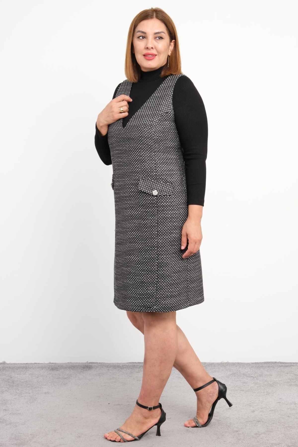Plus Size Two-Piece Set-Black