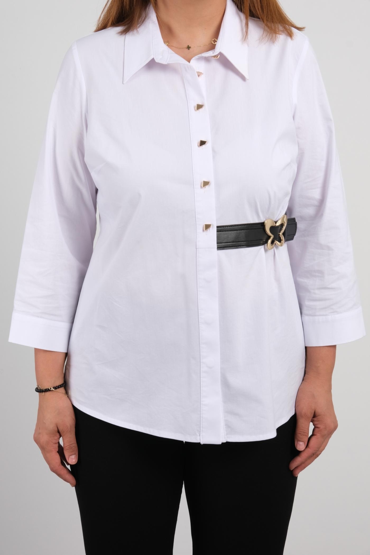 Plus Size Blouse-White