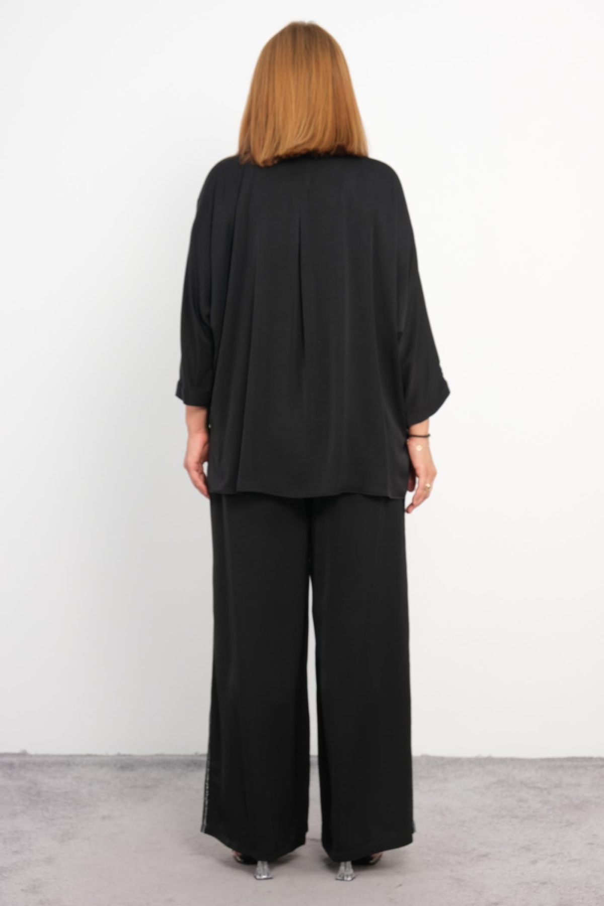Plus Size Two-Piece Set-Black