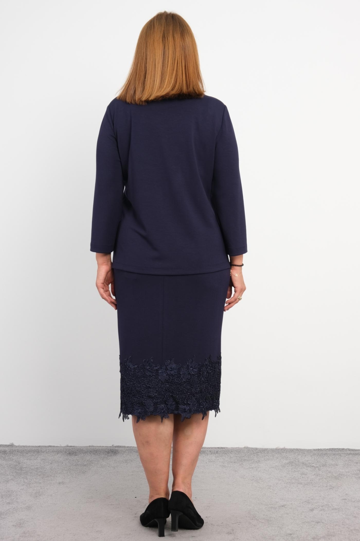 Plus Size Two-Piece Set-Dark Blue