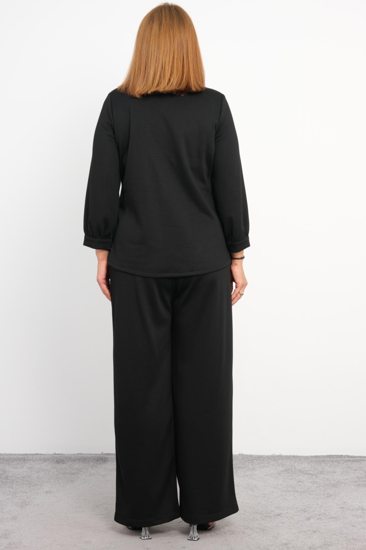 Plus Size Two-Piece Set-Black