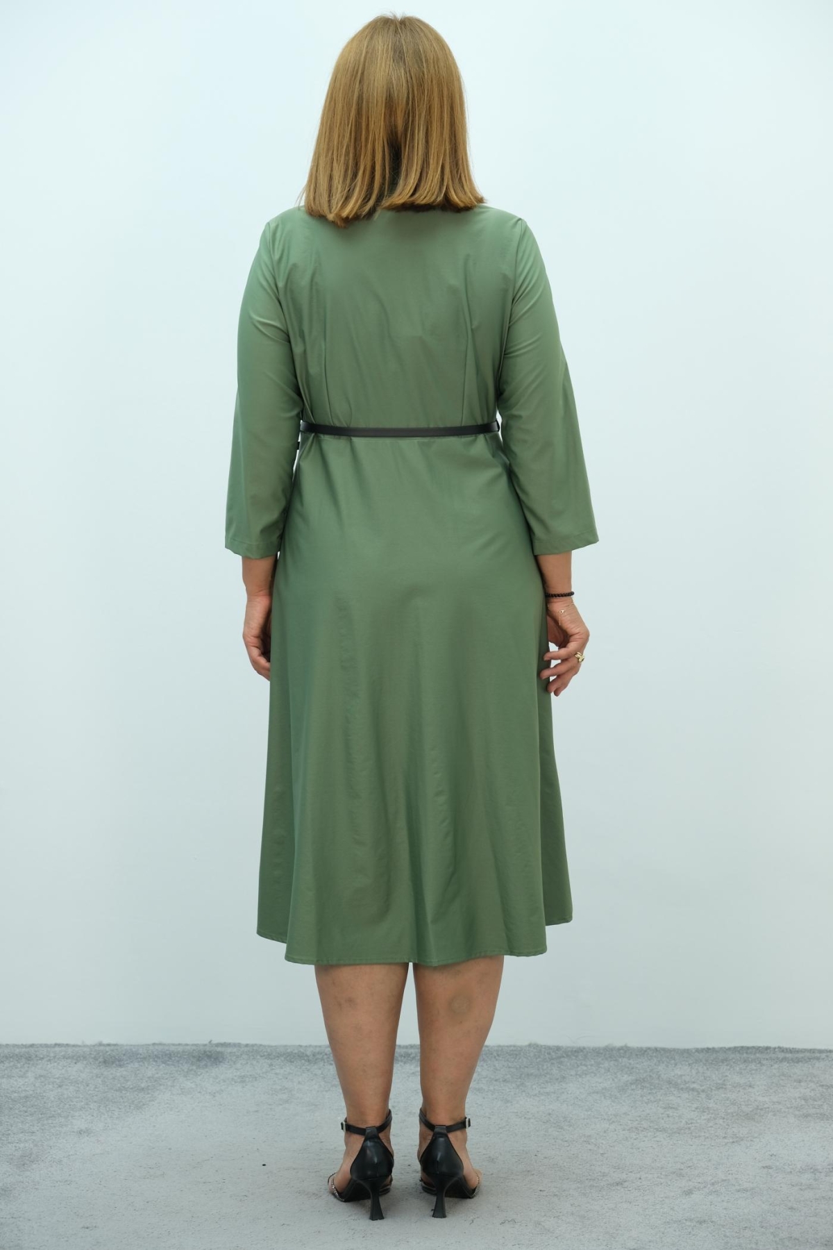 Plus Size Dress-Khaki