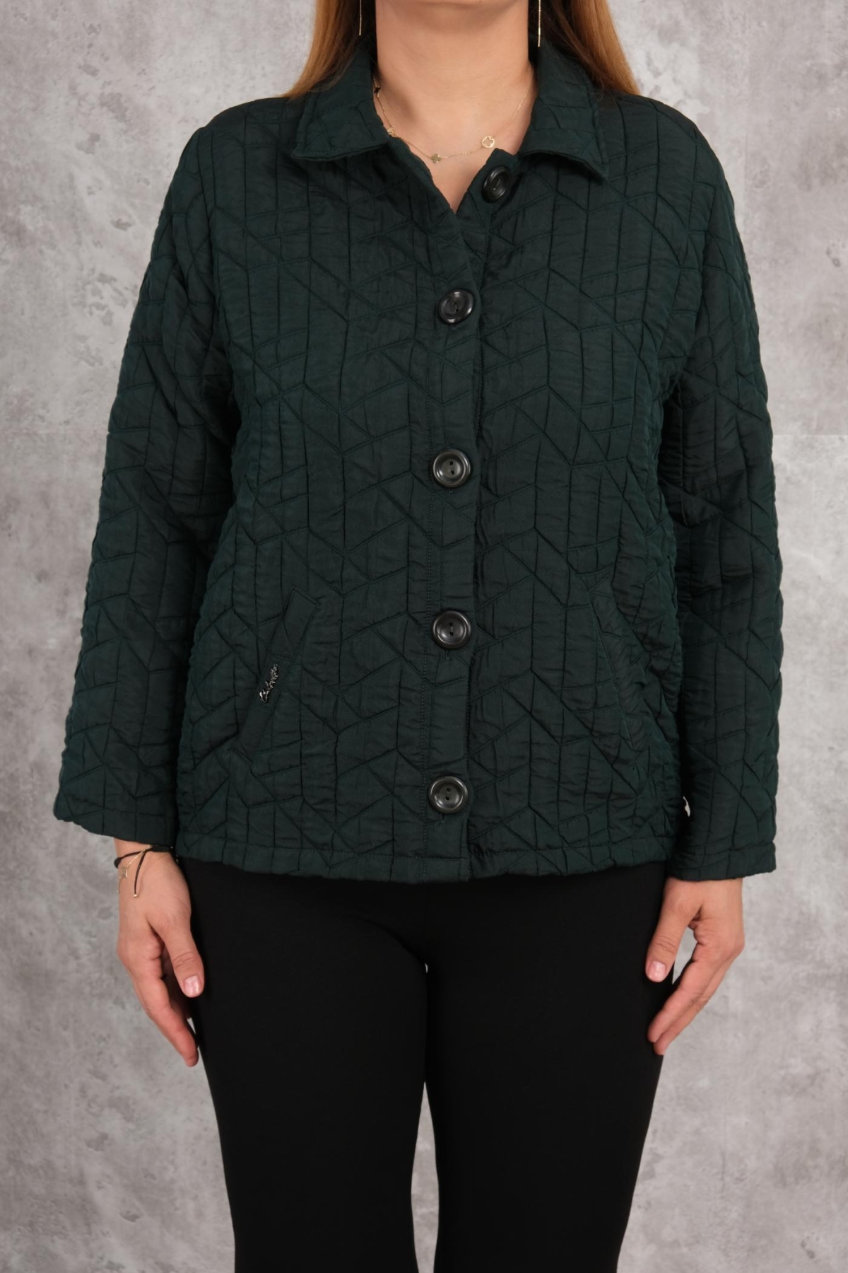 Plus Size Coat-Green