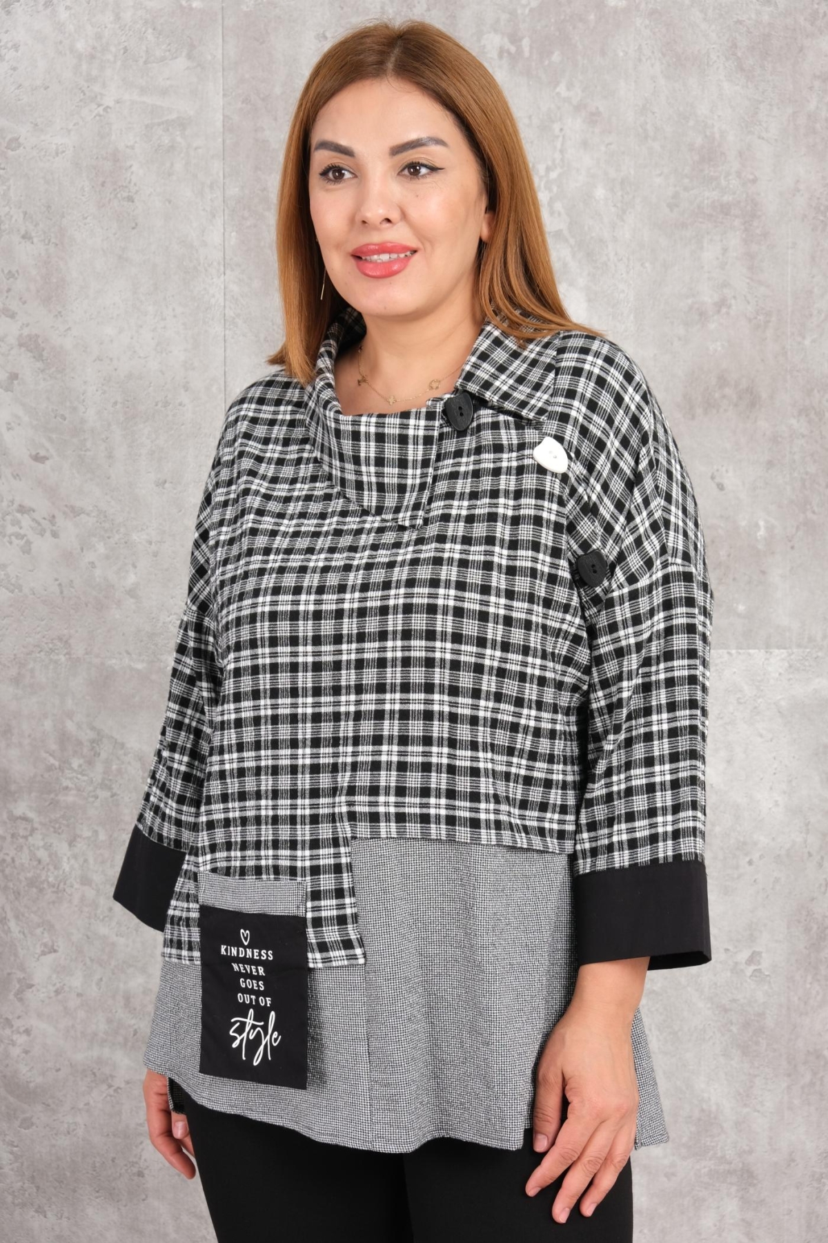 Super Plus Size Blouse-Black