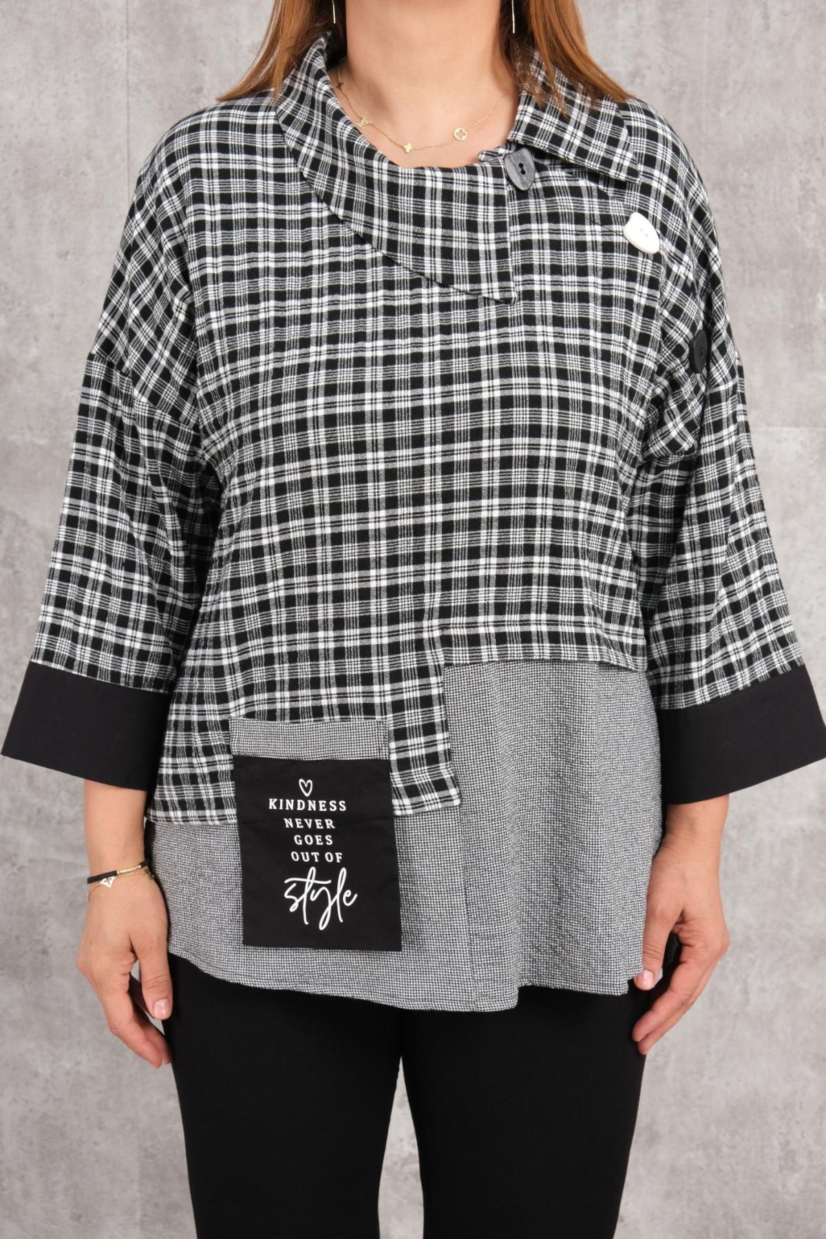 Super Plus Size Blouse-Black