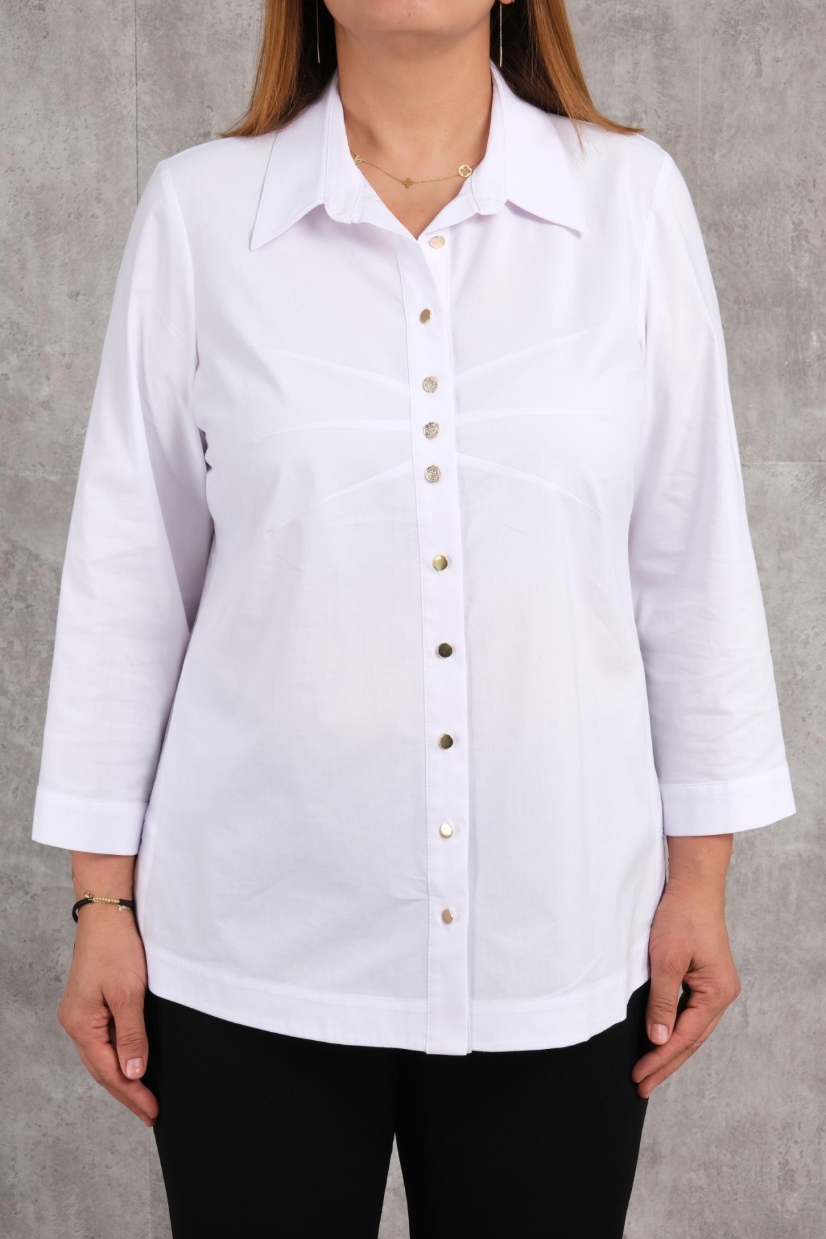 Plus Size Shirt-White